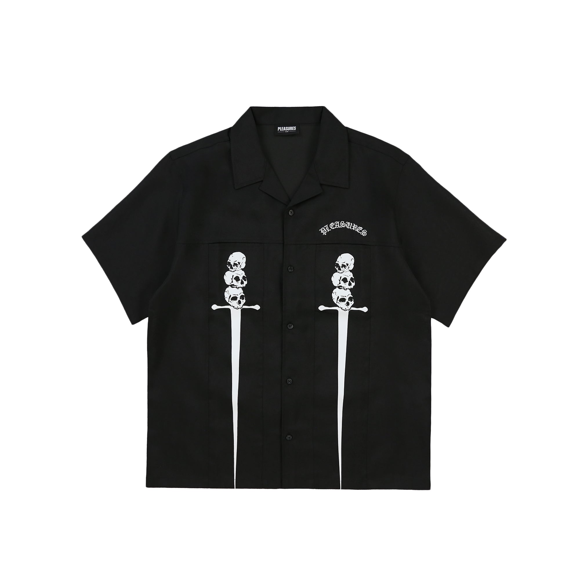 Pleasures Mens Luster Camp Collar Button Down Shirt