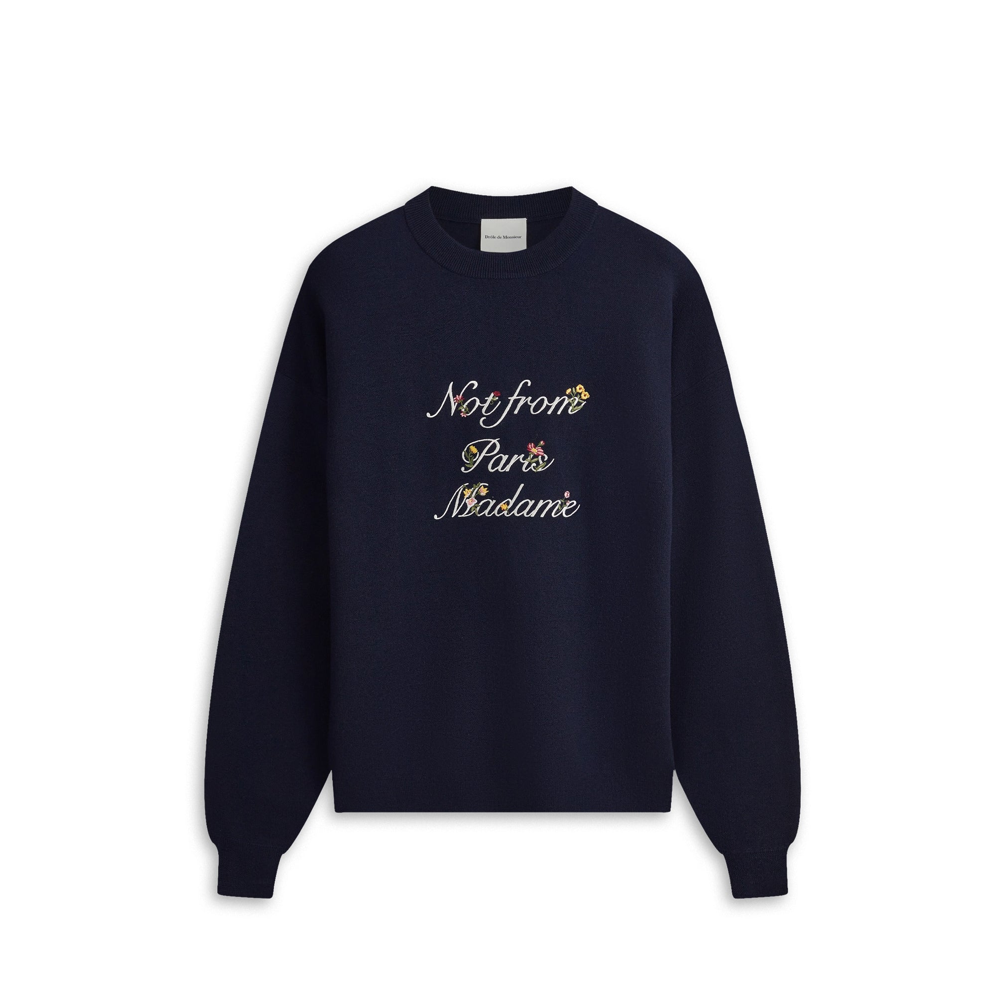 Drole de Monsieur Mens La Maille Slogan a Fleurs