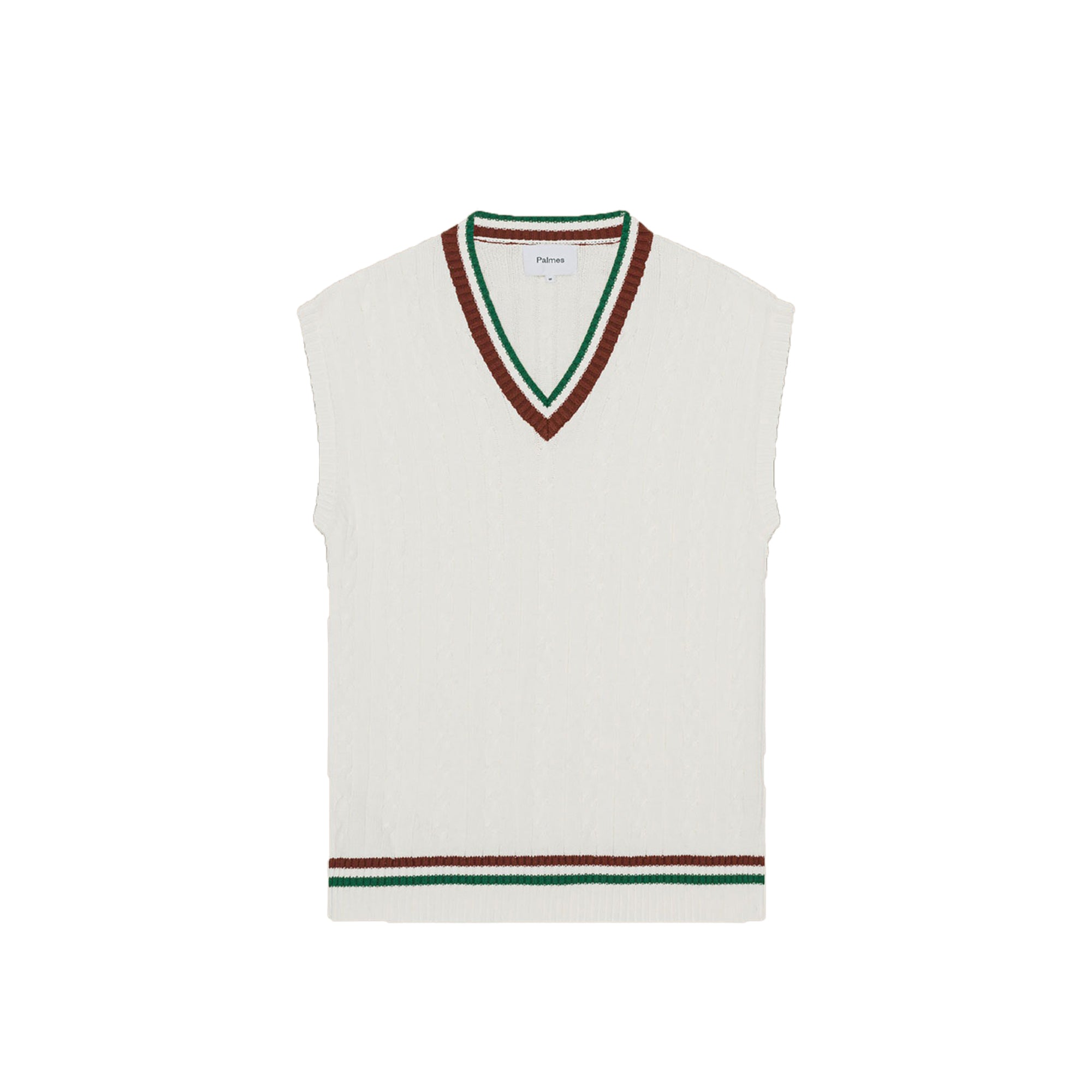Palmes Mens James Knitted Vest 'White'