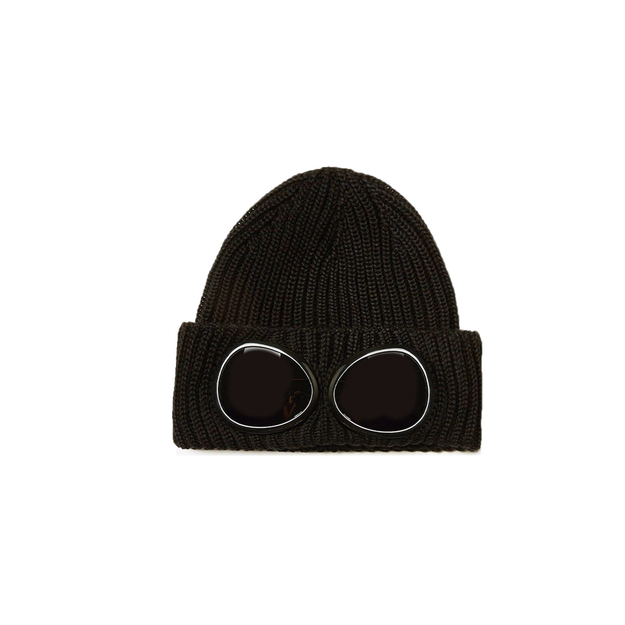 C.P. Company Merino Wool Goggle Beanie in Black