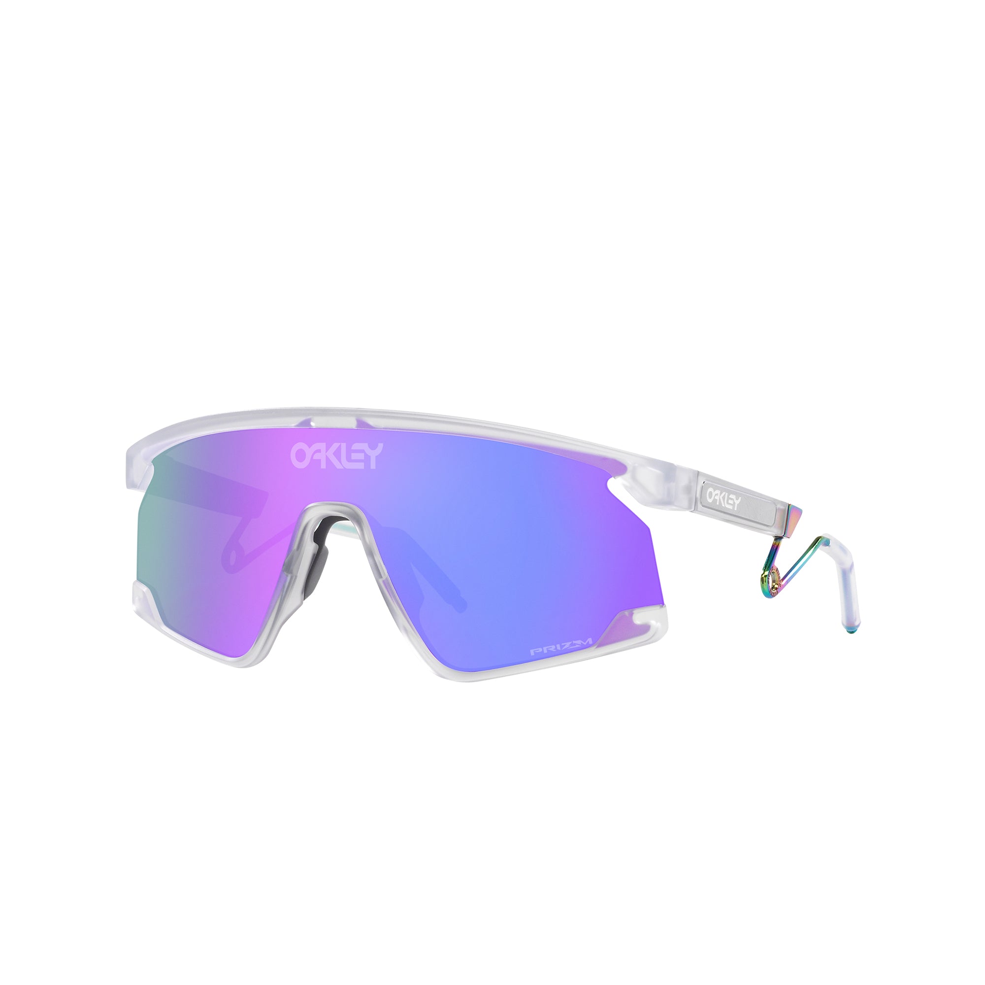 Oakley BXTR Metal Matte Clear W/ Prizm Violet Sunglasses