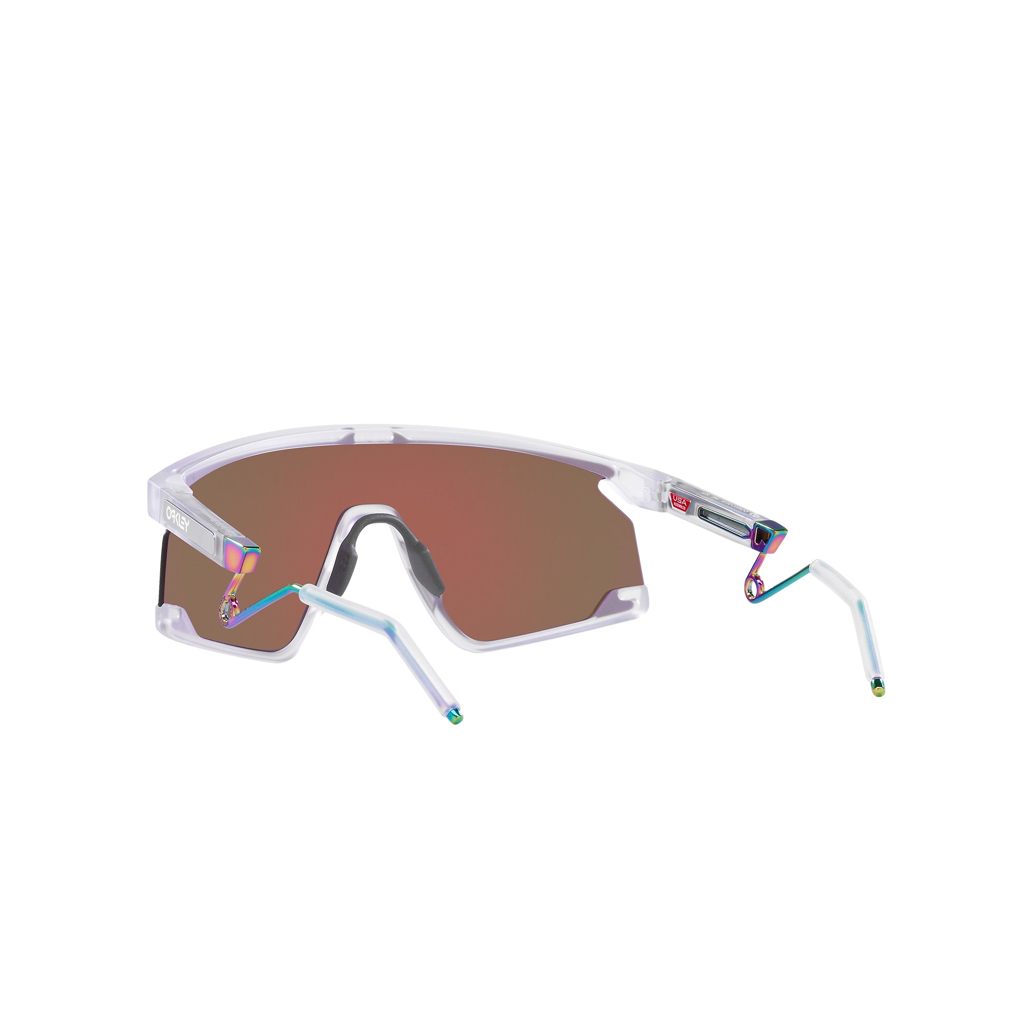 Oakley BXTR Metal Matte Clear W/ Prizm Violet Sunglasses