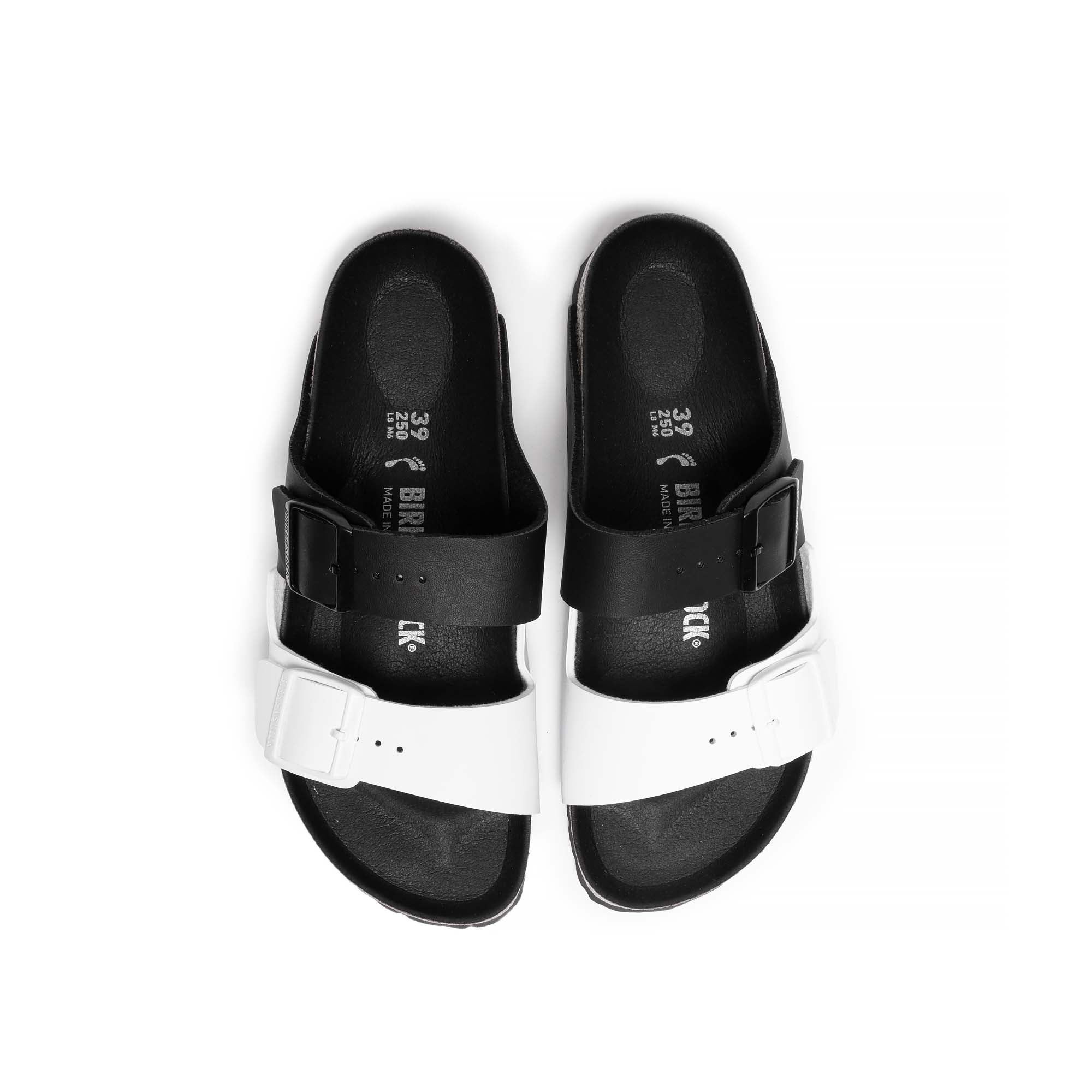 Birkenstock Mens Arizona Split 'Black/White' Sandals