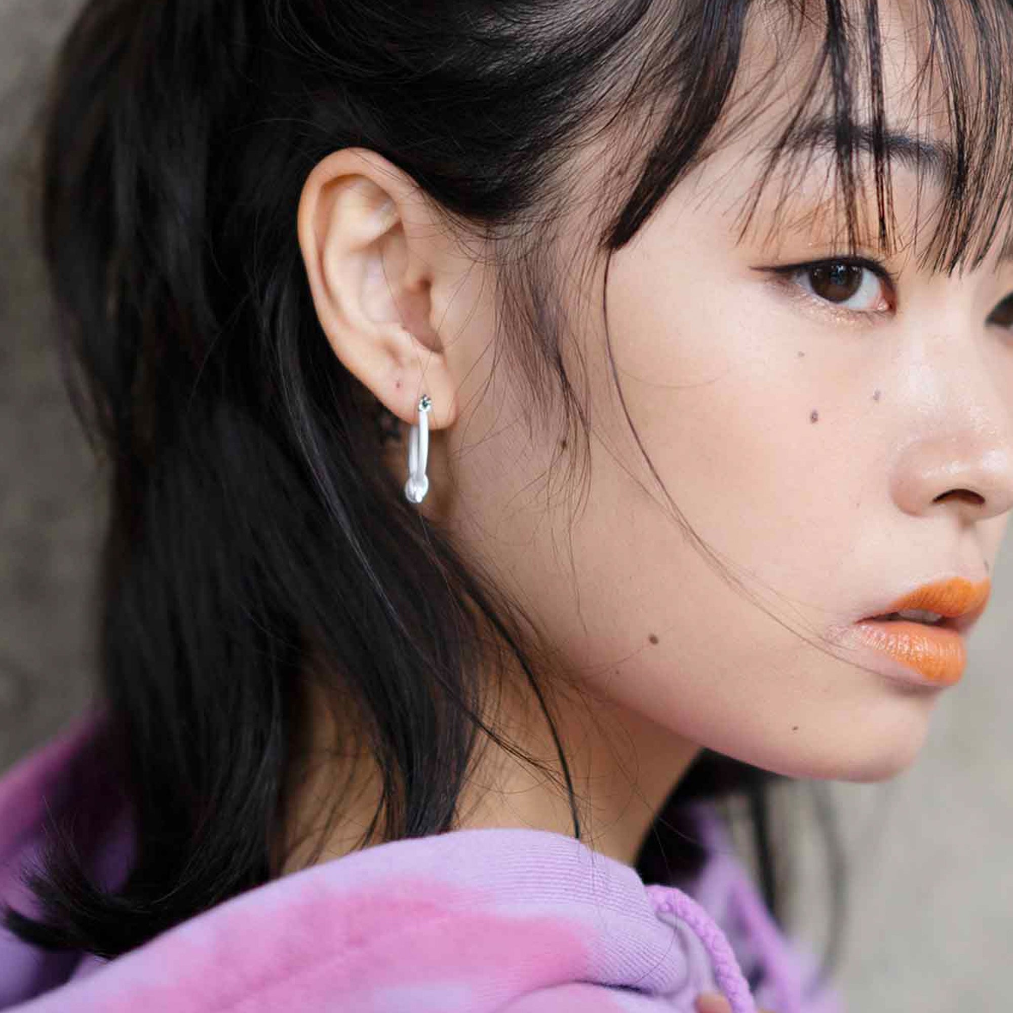X Girl Womens Barbed Wire Earrings (White)