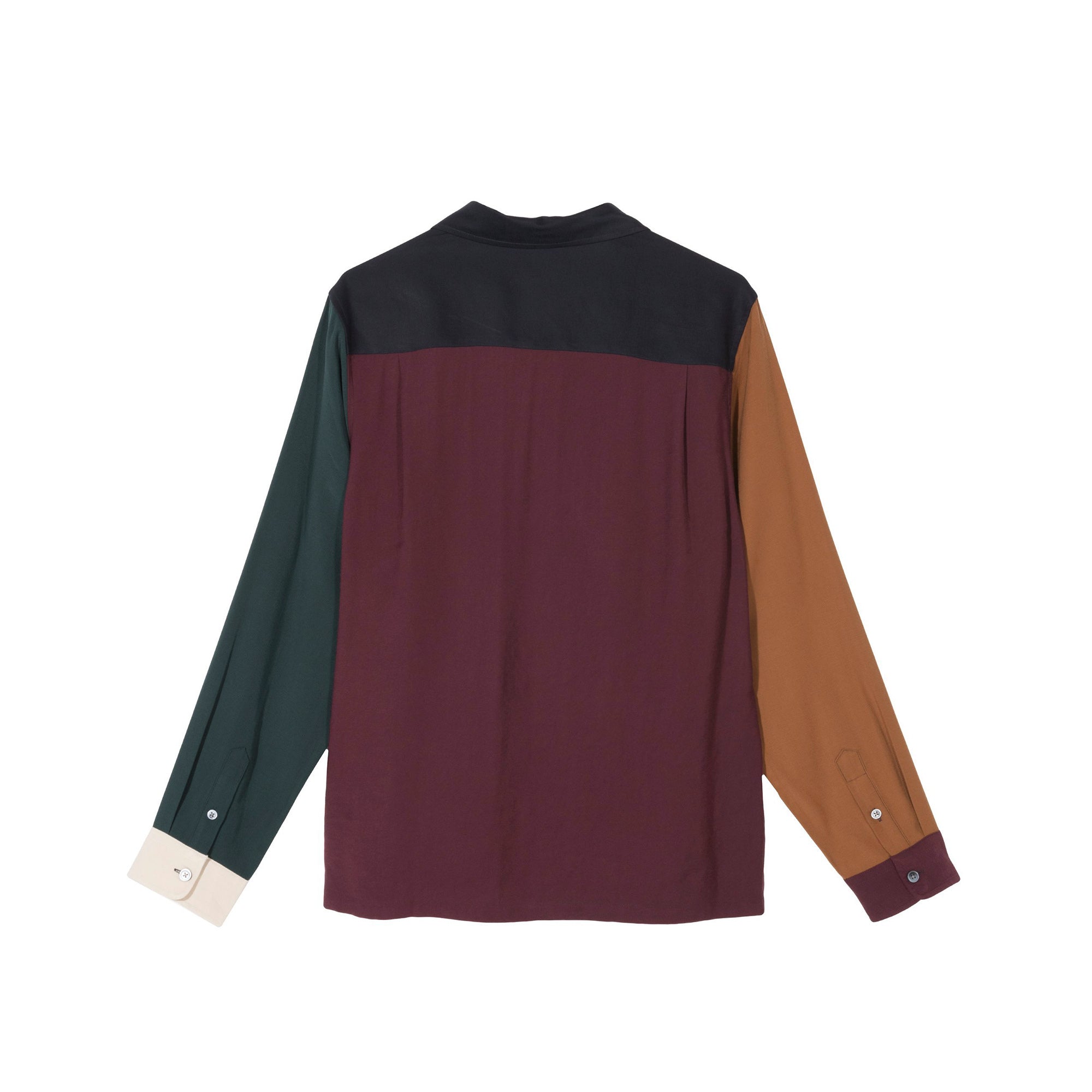 Stussy Mens Color Block Rayon Shirt