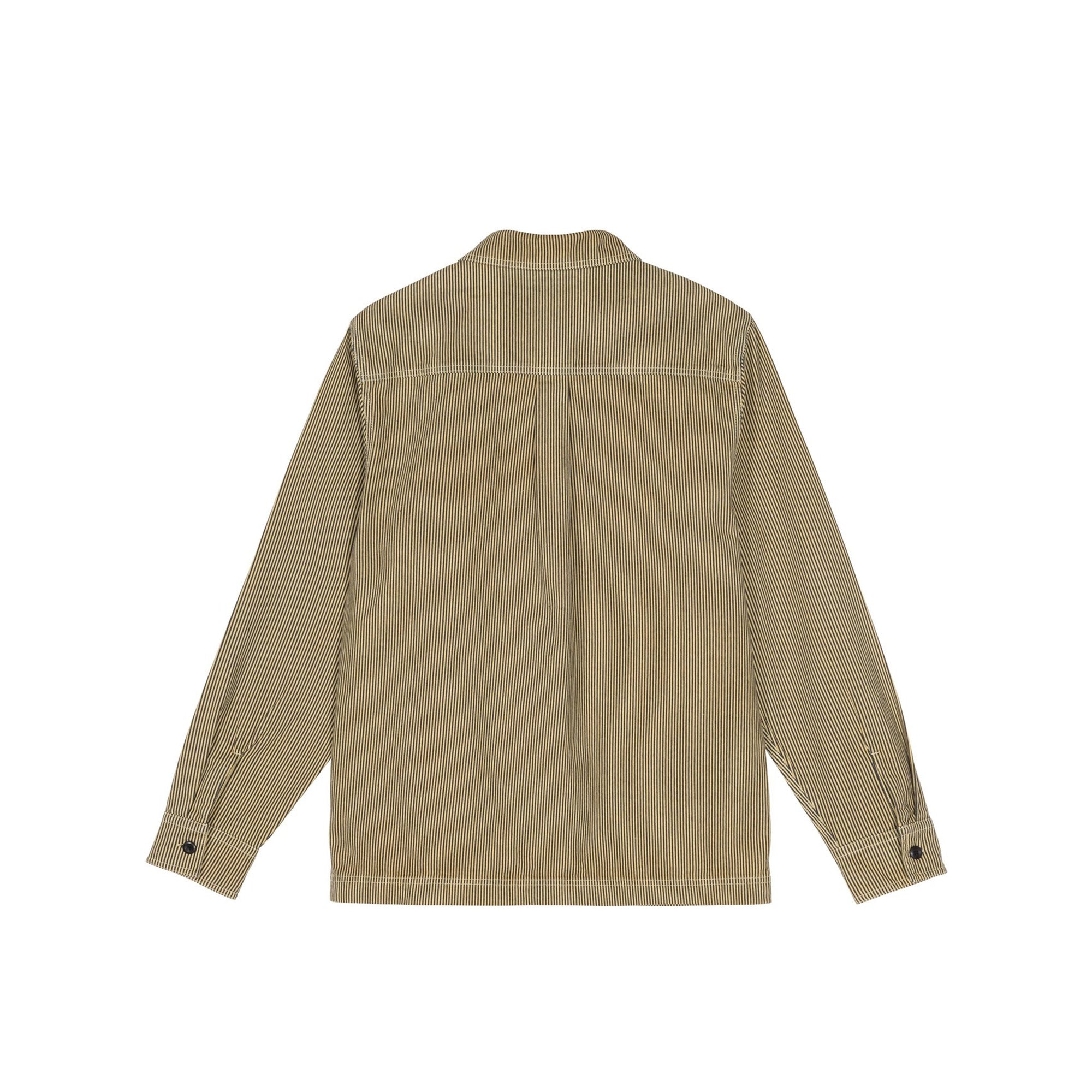 STUSSY OVERDYED HICKORY ZIP SHIRT