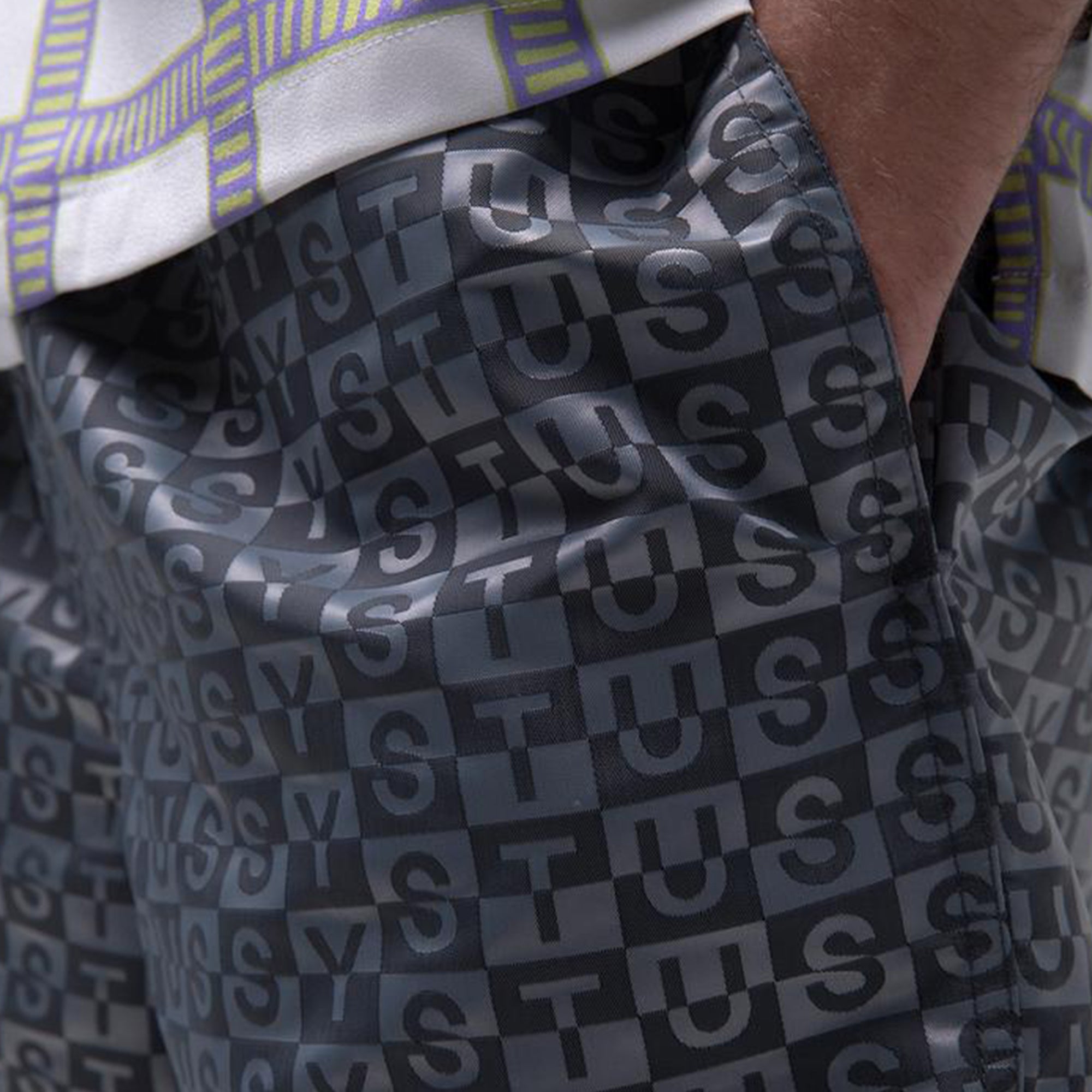 STUSSY CHECK NYLON SHORT