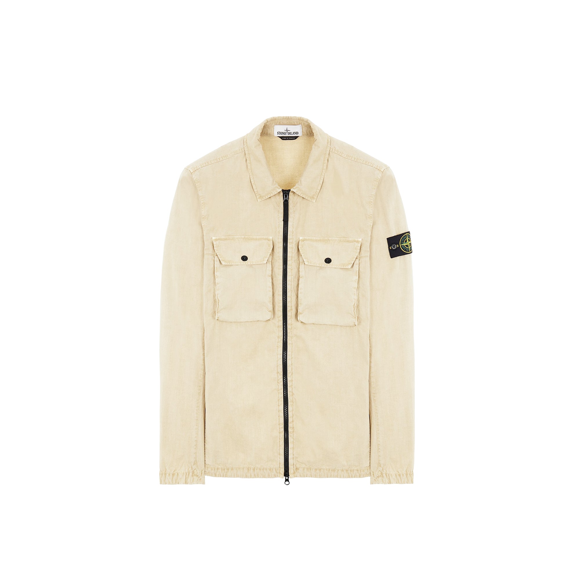 Stone Island Mens Brushed Cotton Overshirt 'Beige'