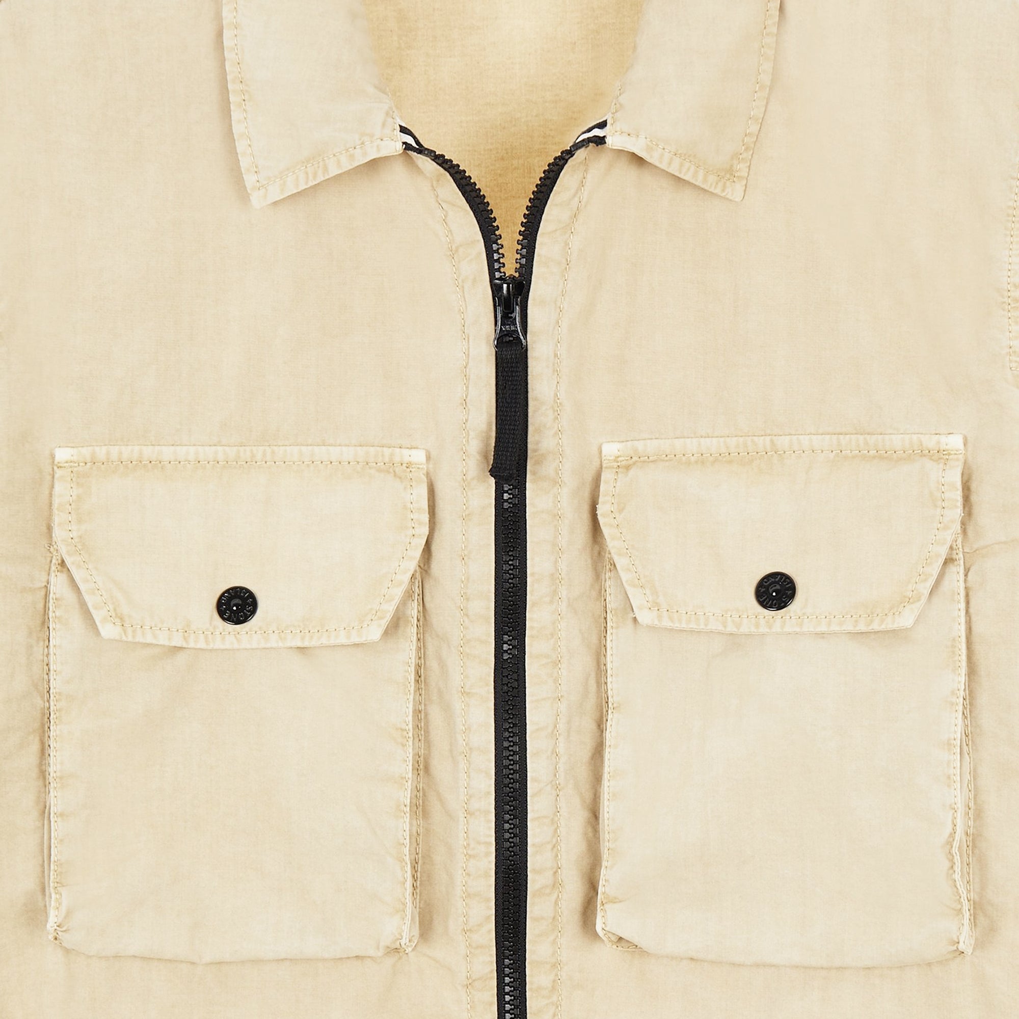 Stone Island Mens Brushed Cotton Overshirt 'Beige'