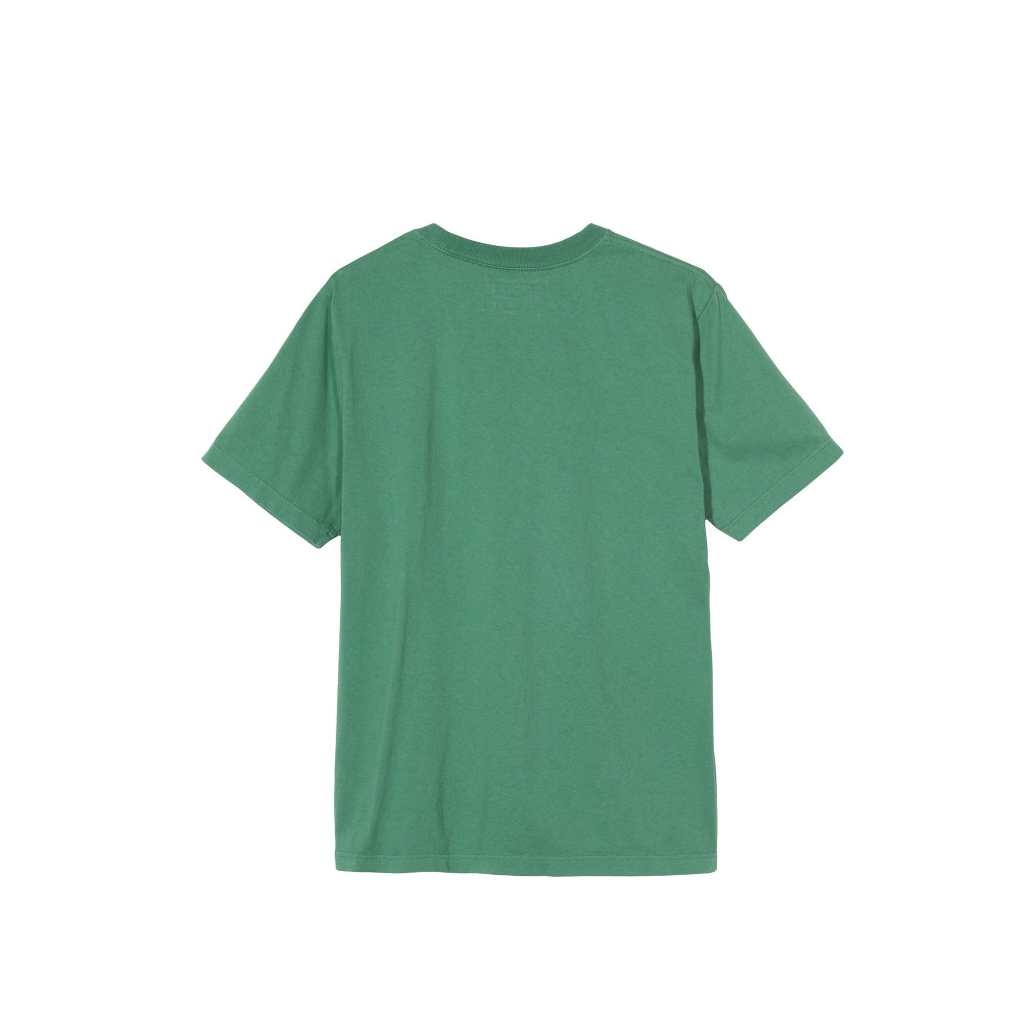 Stussy Mens Stock Logo Green SS Crew