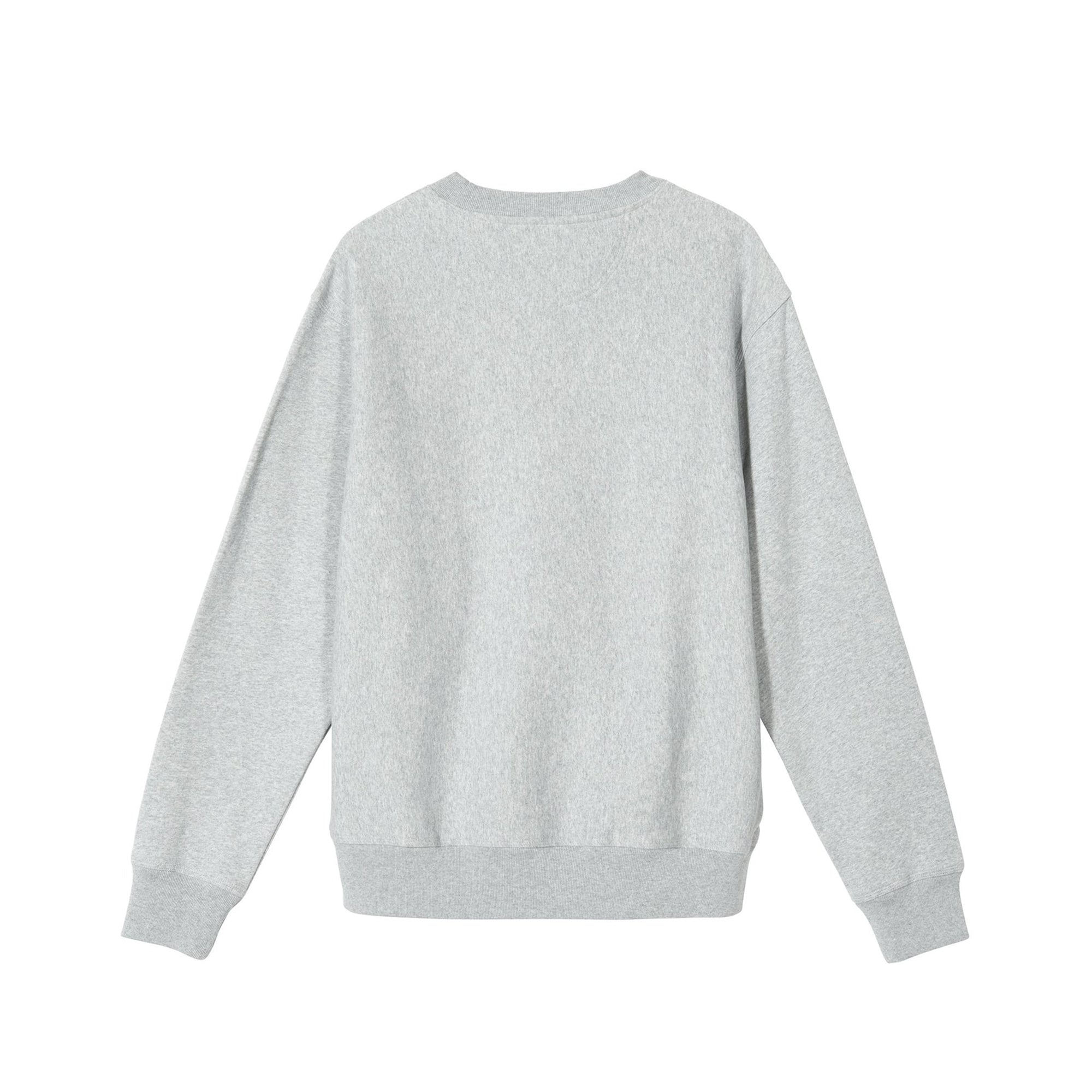 Stussy Mens Stock Logo Crew 'Grey Heather'