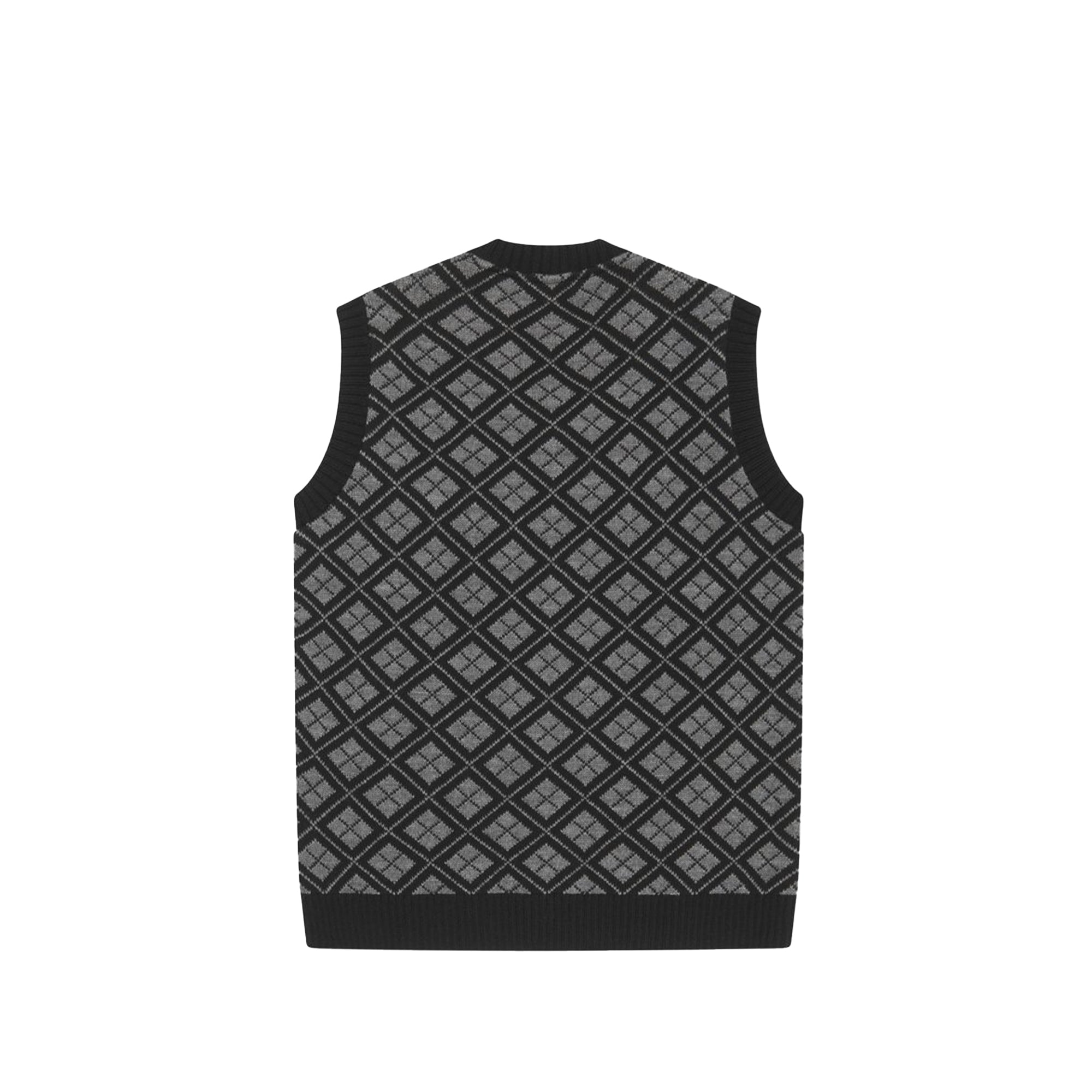 Manors Mens Checkered Vest Black/Grey