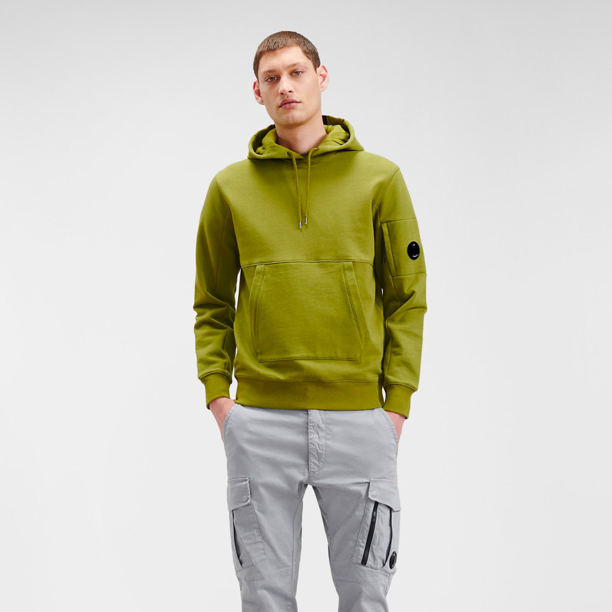 C.P. Company Mens Diagonal Raised Fleece Hoodie