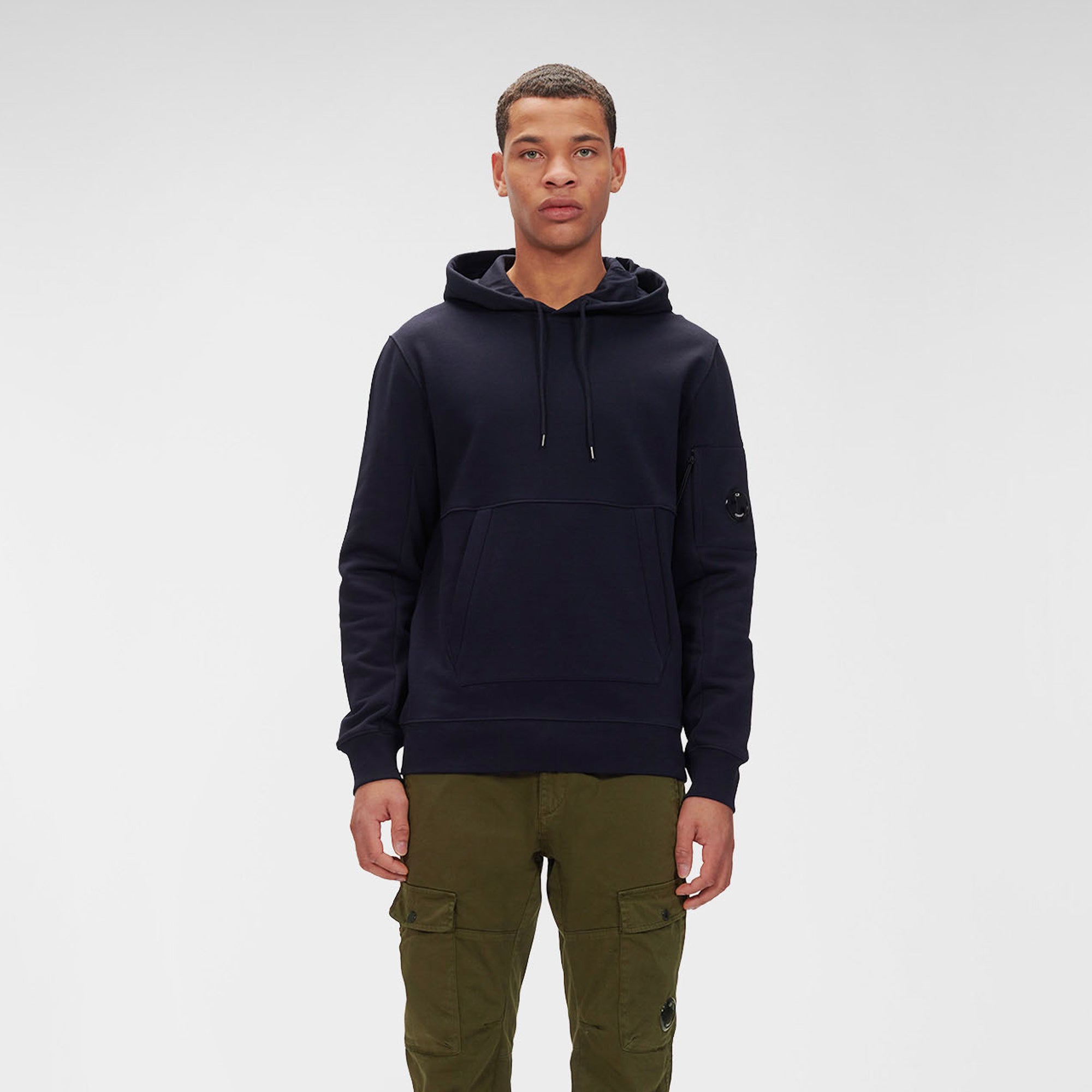 C.P. Company Mens Diagonal Raised Fleece Hoodie