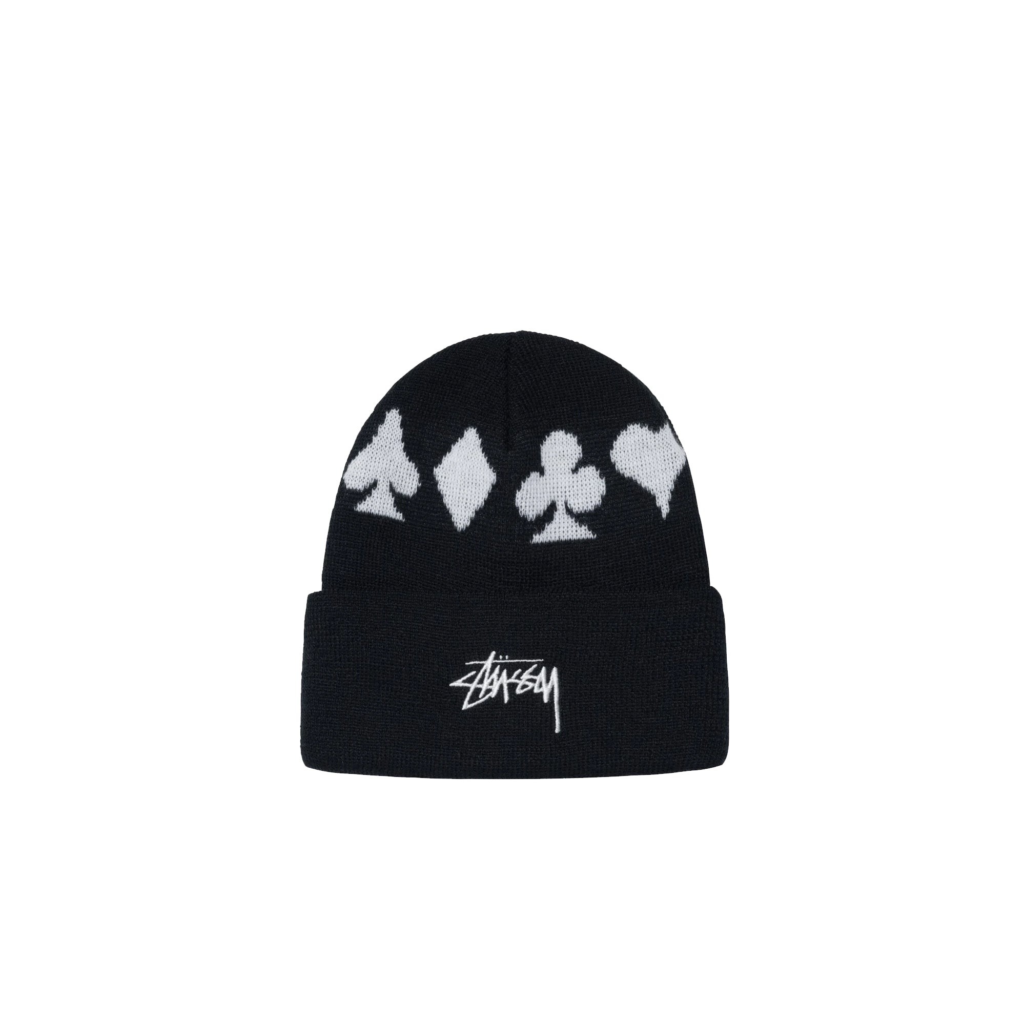 Stussy Mens Full Suit Jacquard Cuff Beanie 'Black'