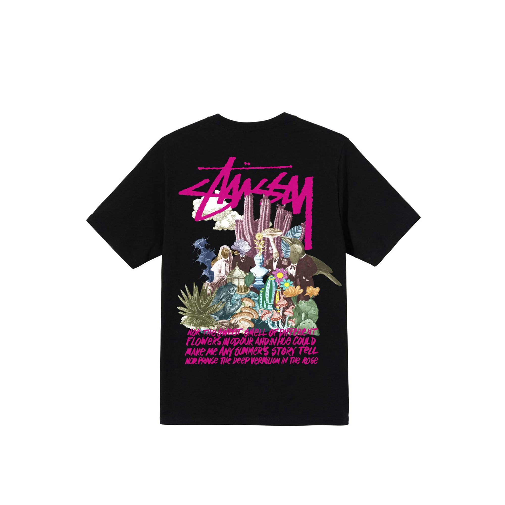 Stussy Mens Psychedelic Black Tee
