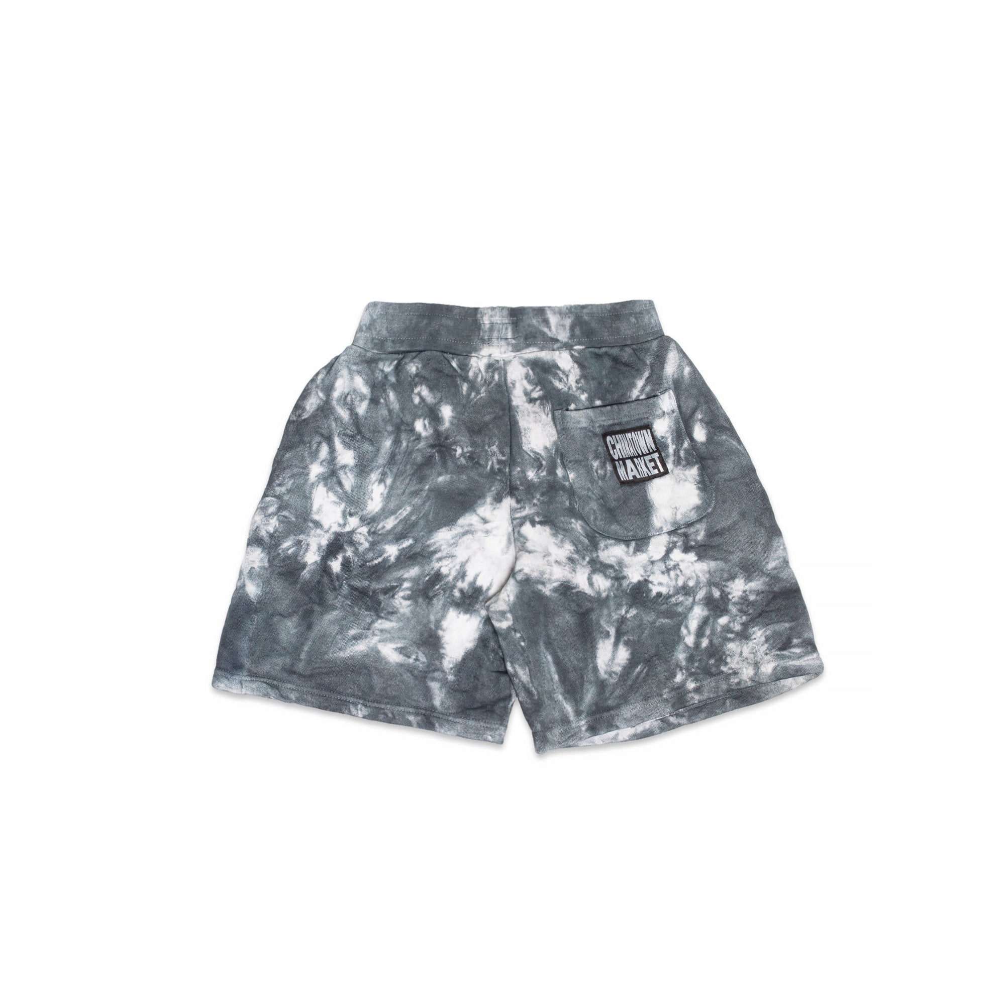 Chinatown Market Mens Peace On Earth Clouds Sweathshorts 'Black Tie Dye'
