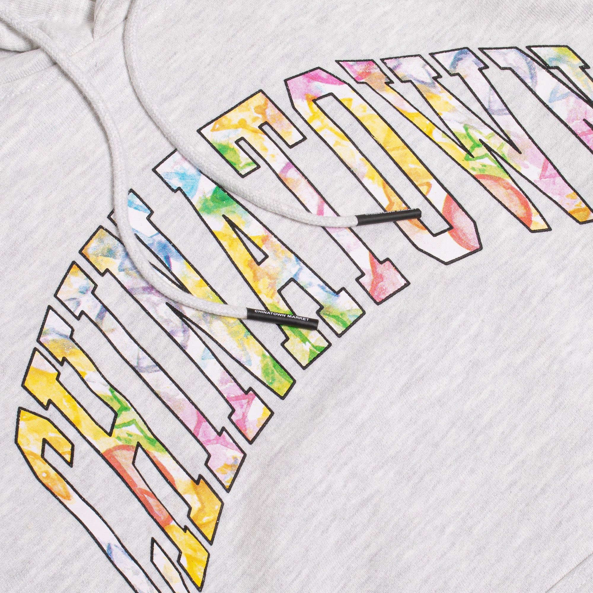 Chinatown Market Mens Watercolor Arc Hoodie 'Ash Gray'