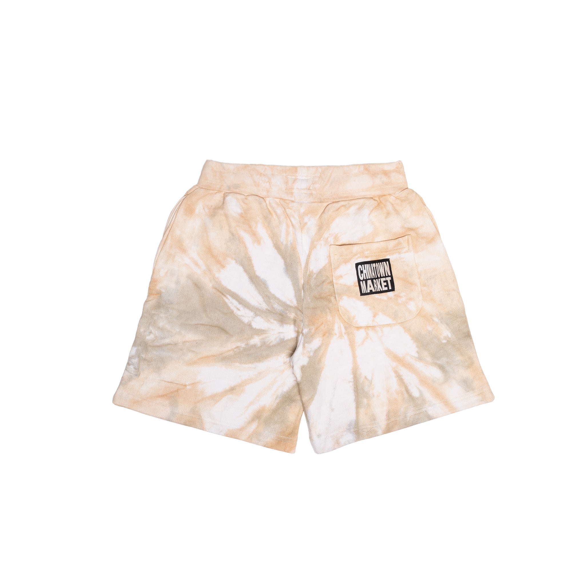 Chinatown Market Mens Island Arc Sweatshorts 'Tan Tie Dye'