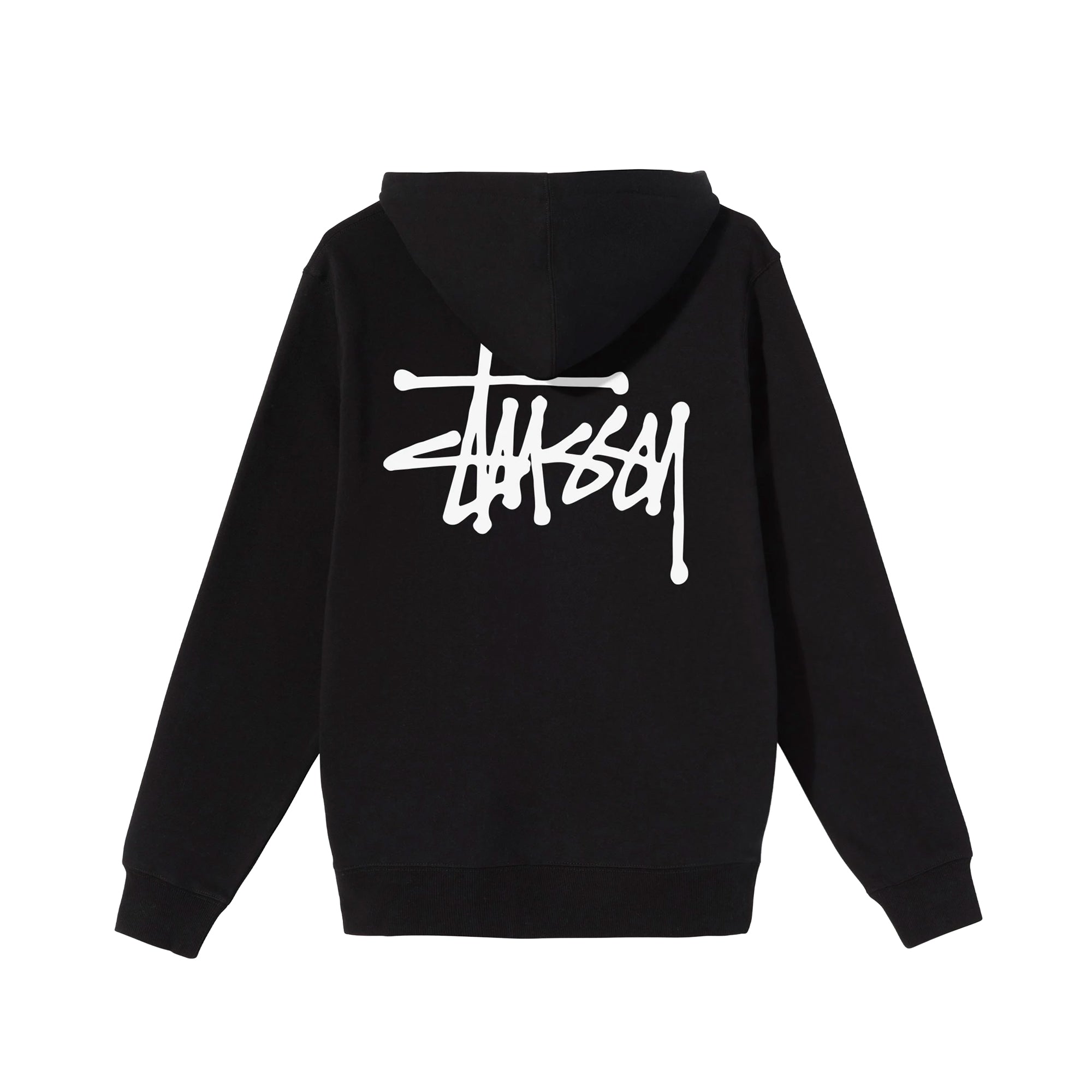 Stussy Men Basic Stussy Zip Black Hoodie