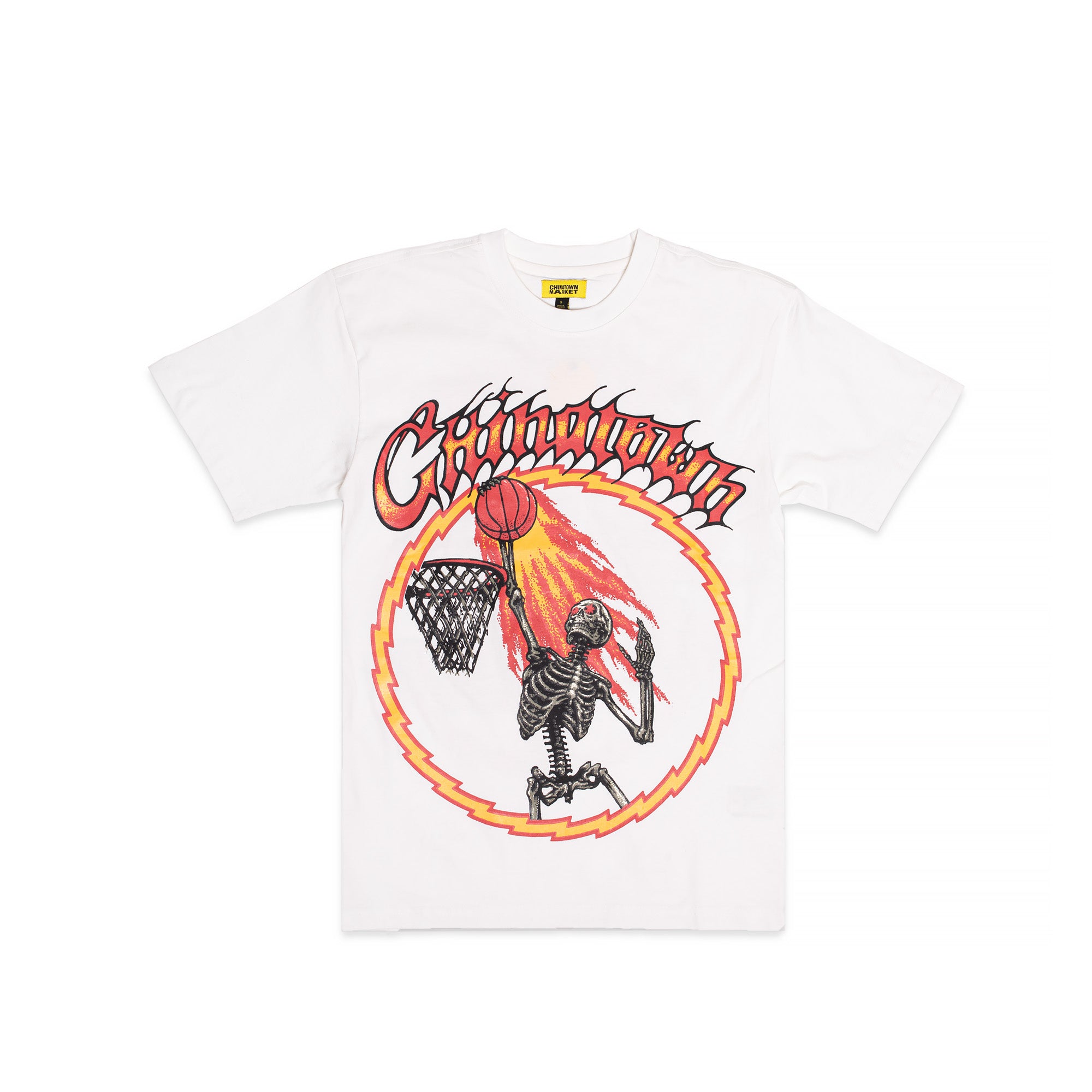 Chinatown Market Mens Skelly World Tour T-Shirt 'Cream'