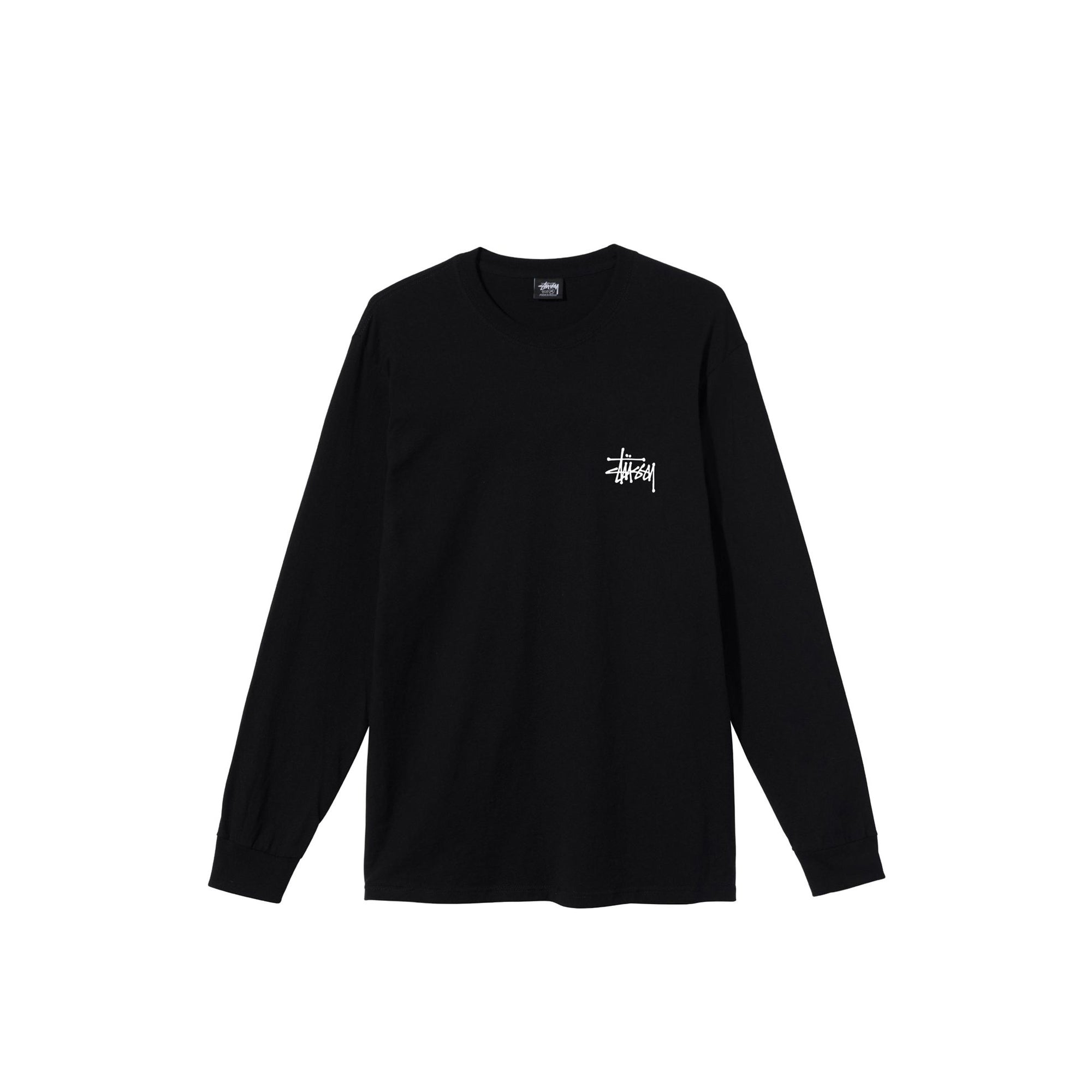 Stussy Mens Basic LS Black Tee