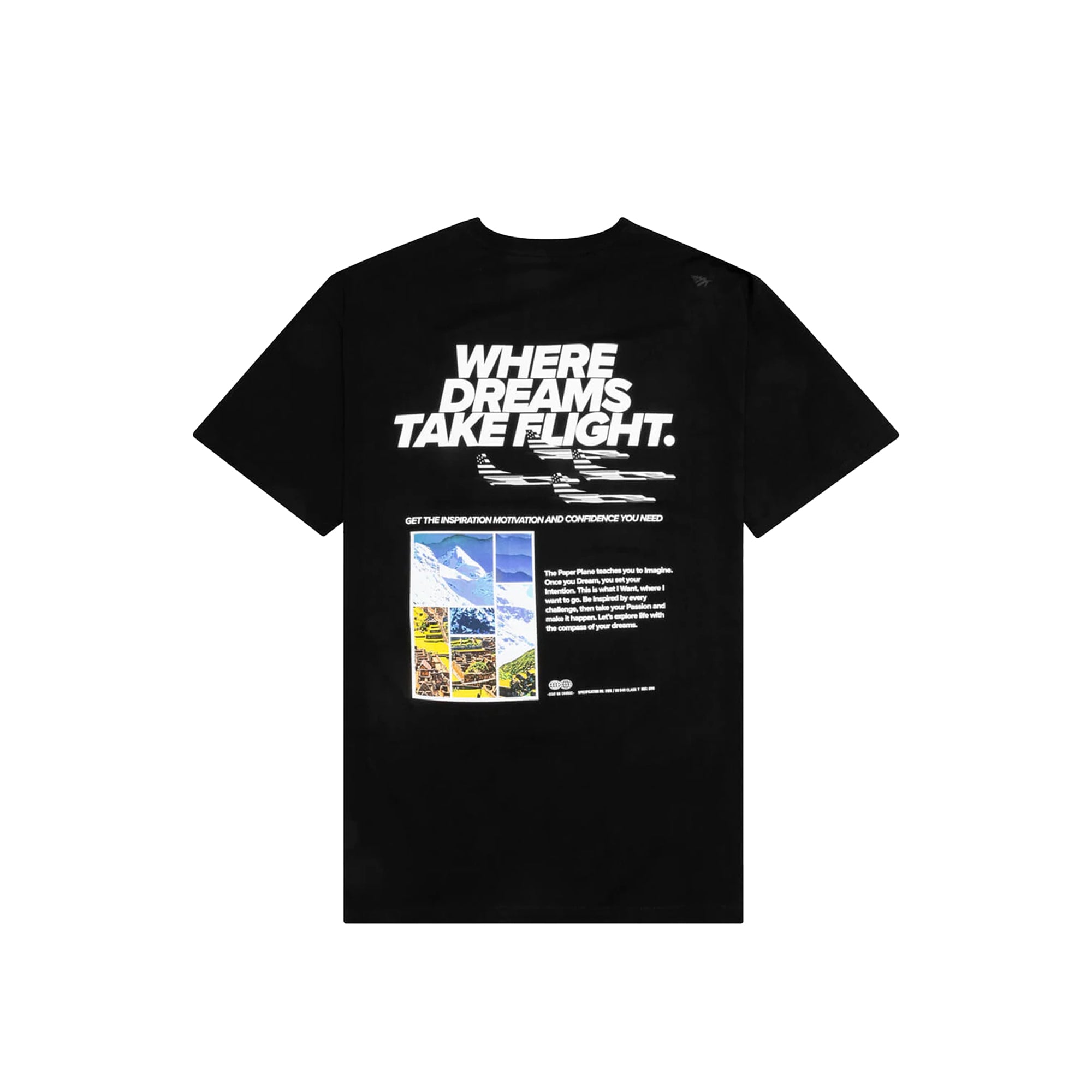 Paper Plane Men Dream Valley Oversized Tee 'Black'