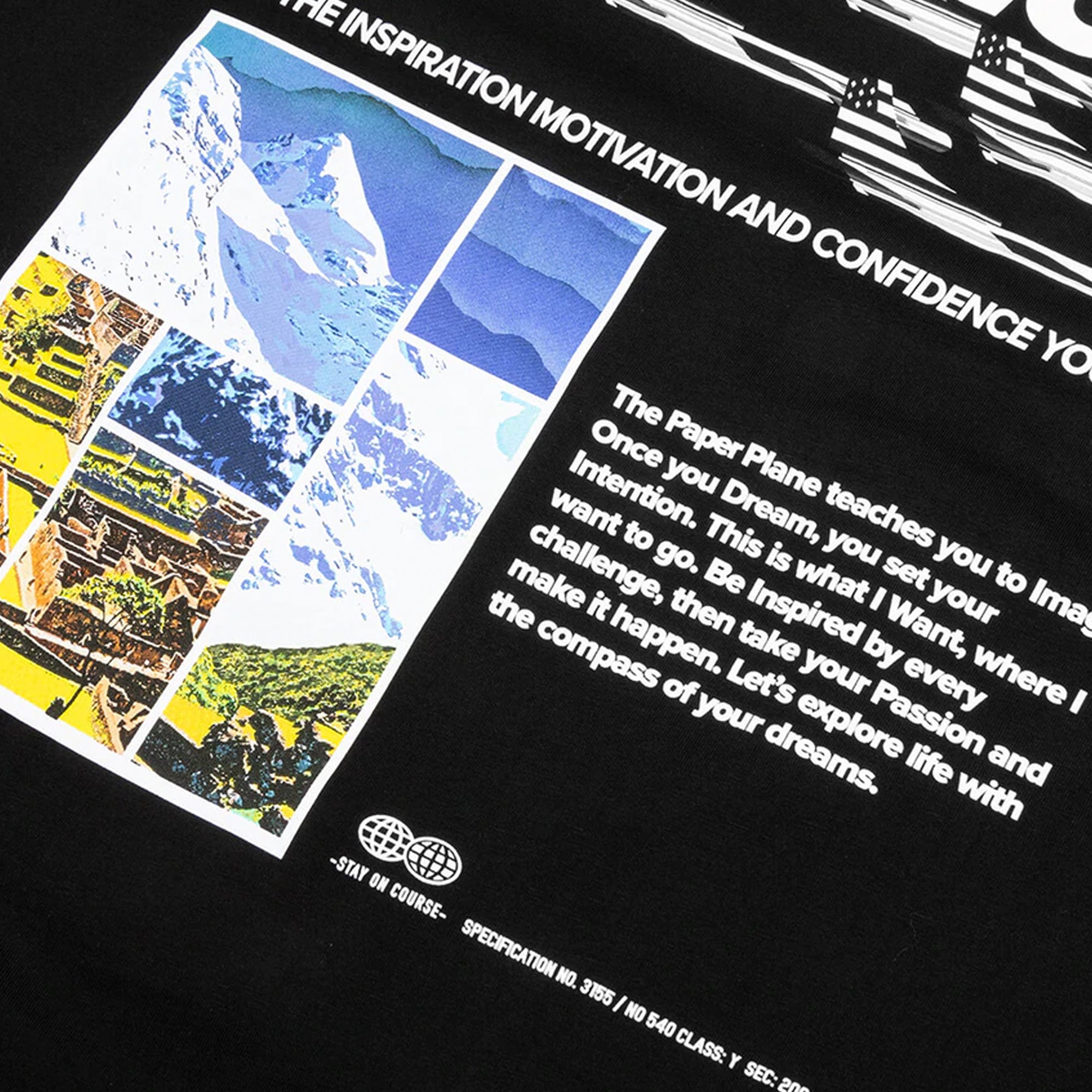 Paper Plane Men Dream Valley Oversized Tee 'Black'