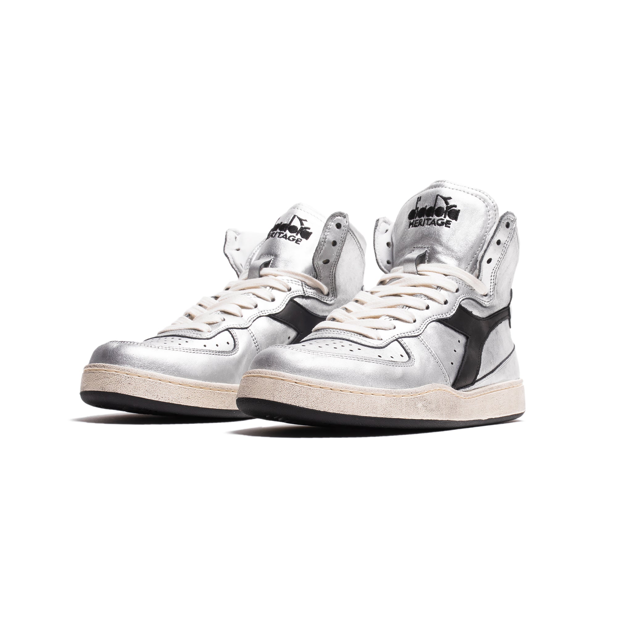 Diadora Women Mi Basket Silver Used Shoe