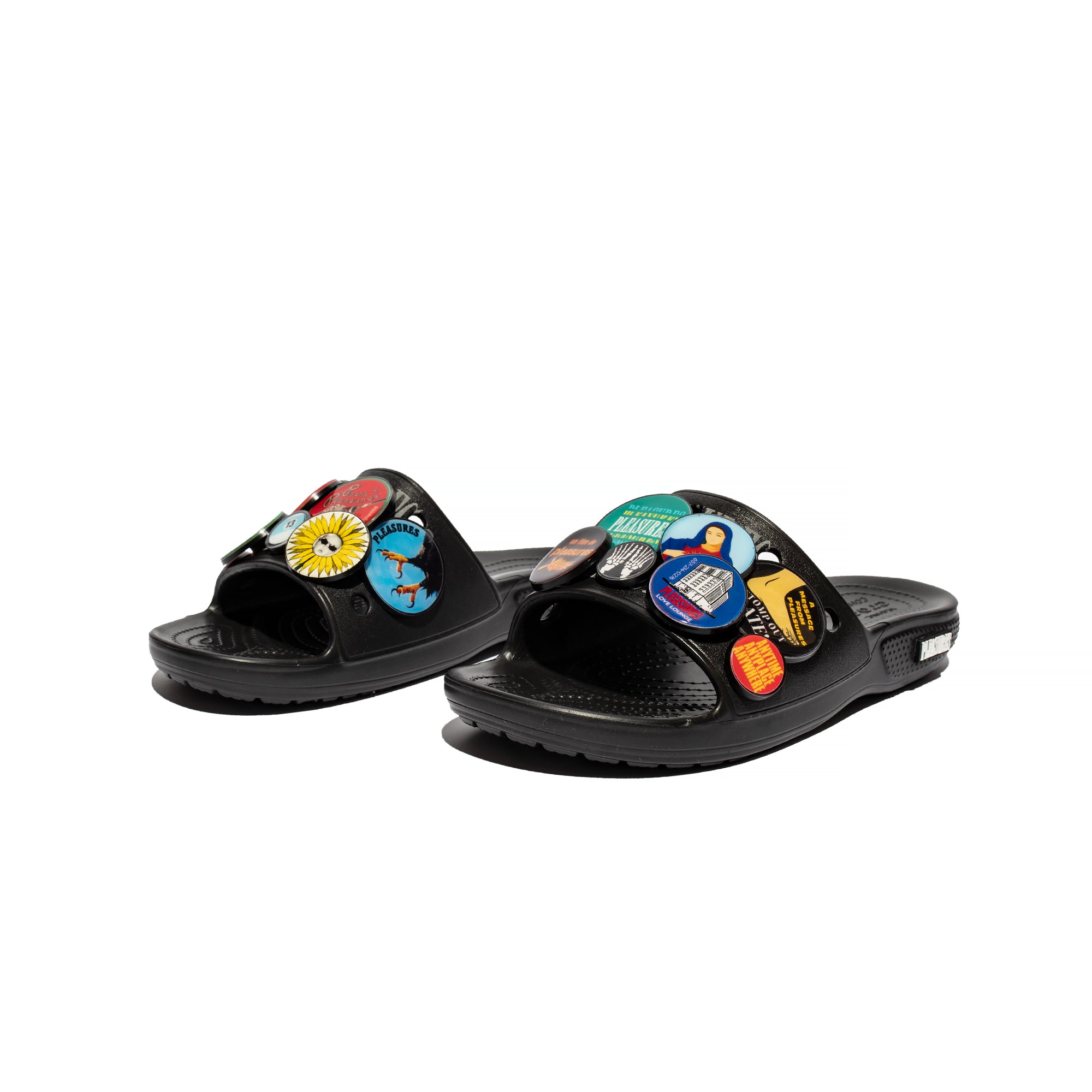 Crocs x Pleasures Mens Button Classic Slide 'Black'