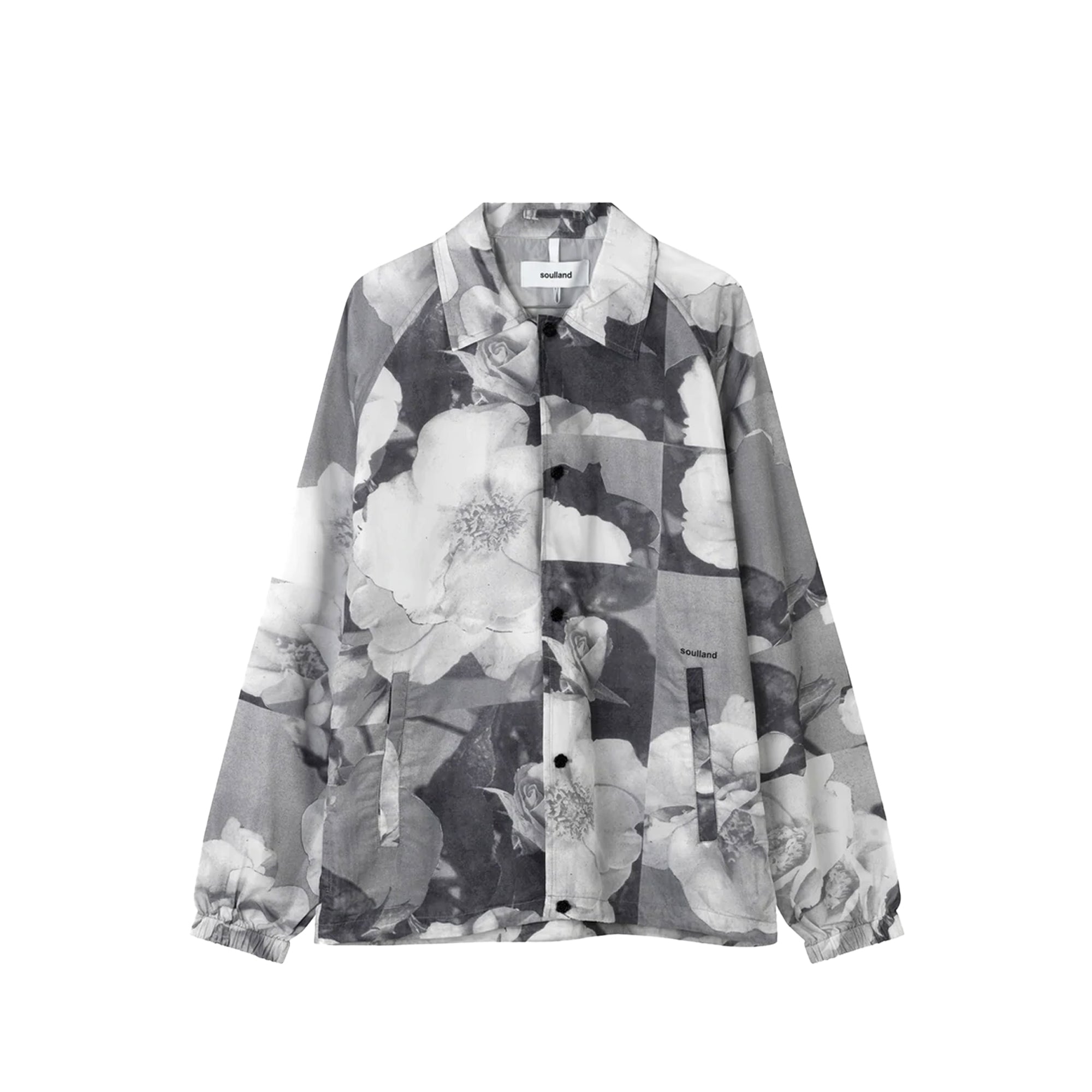 Soulland Mens John Jacket 'Grey AOP'
