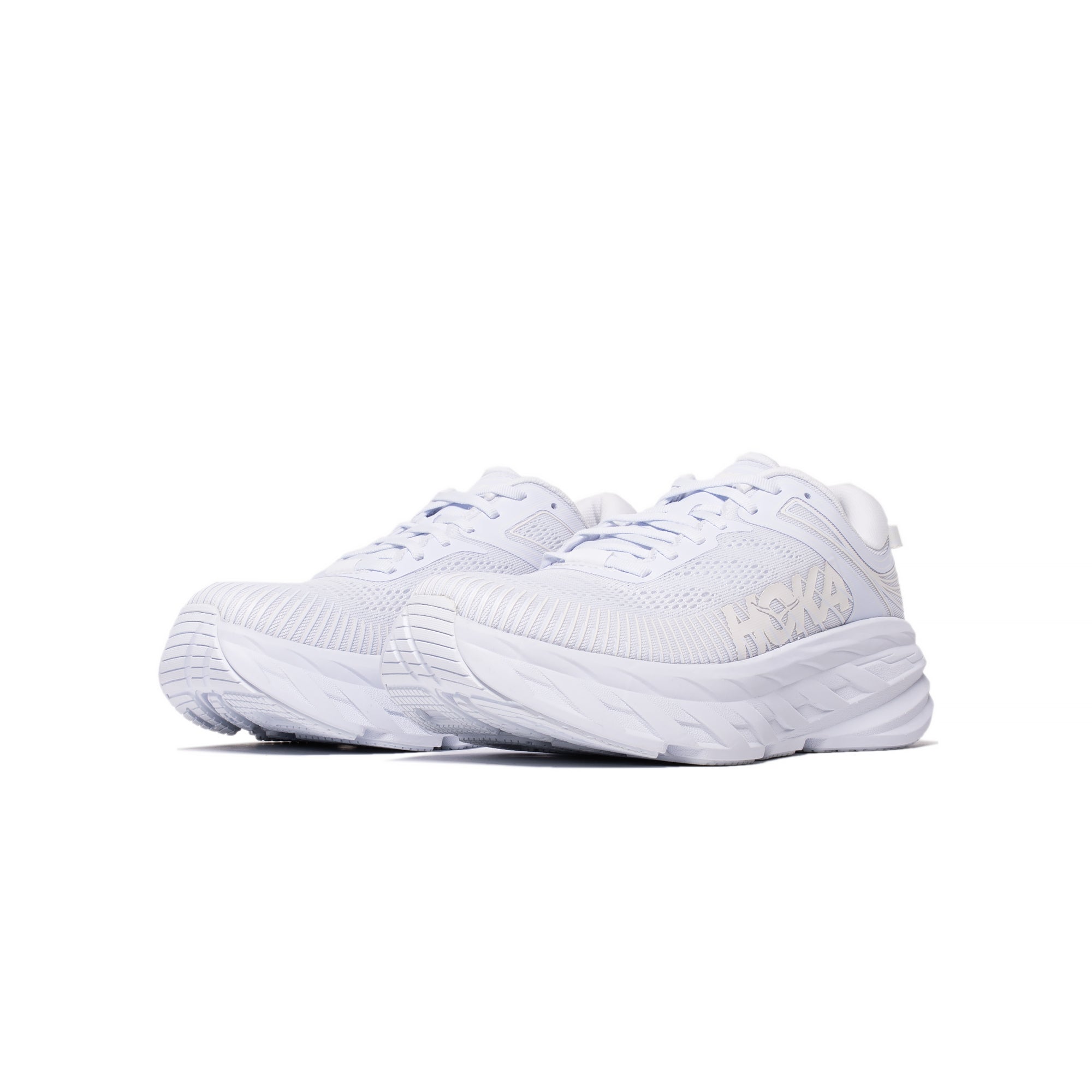 Hoka Mens Bondi 7 'White' Shoes