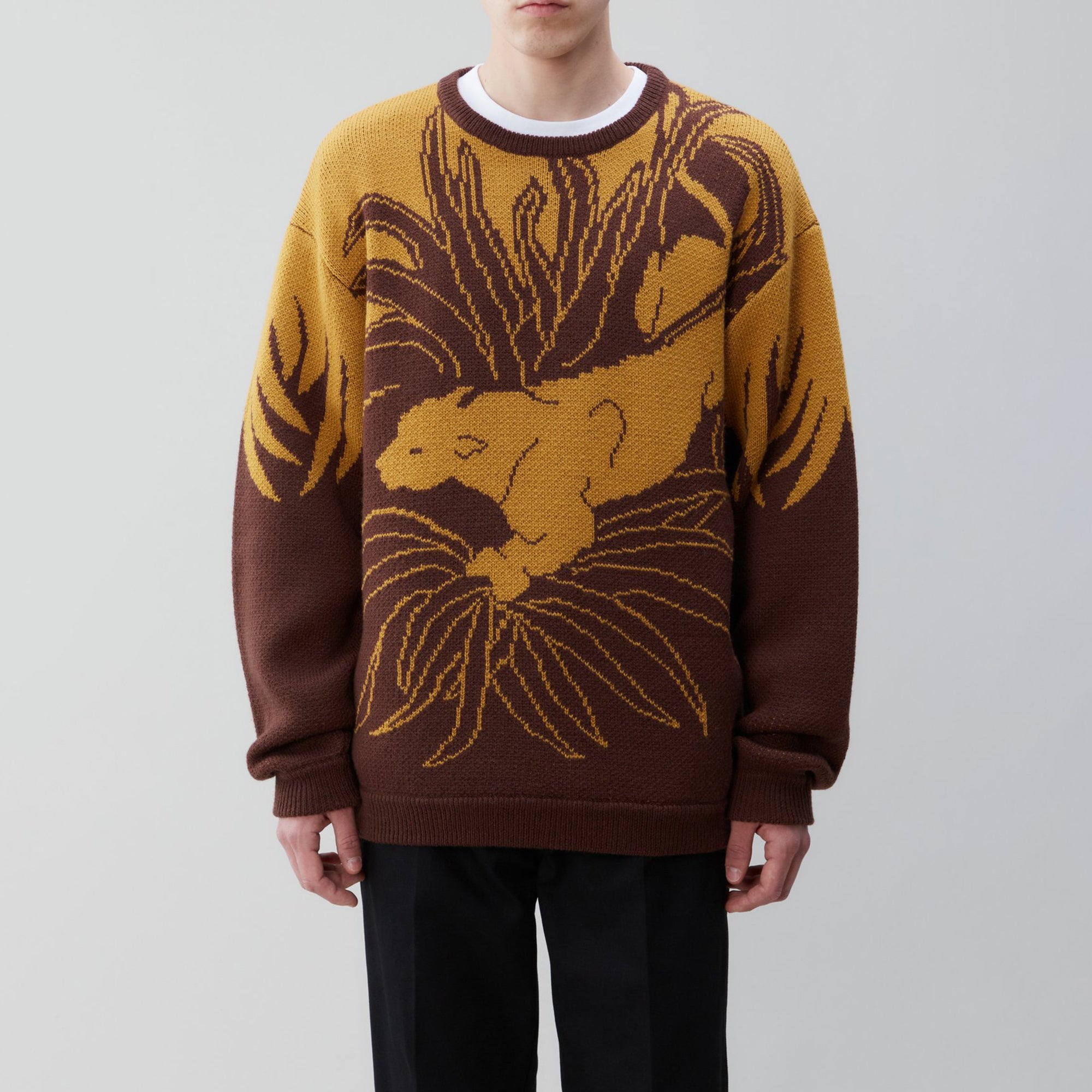 Neighborhood Mens Jacquard / Aw-Knit LS 'Brown'