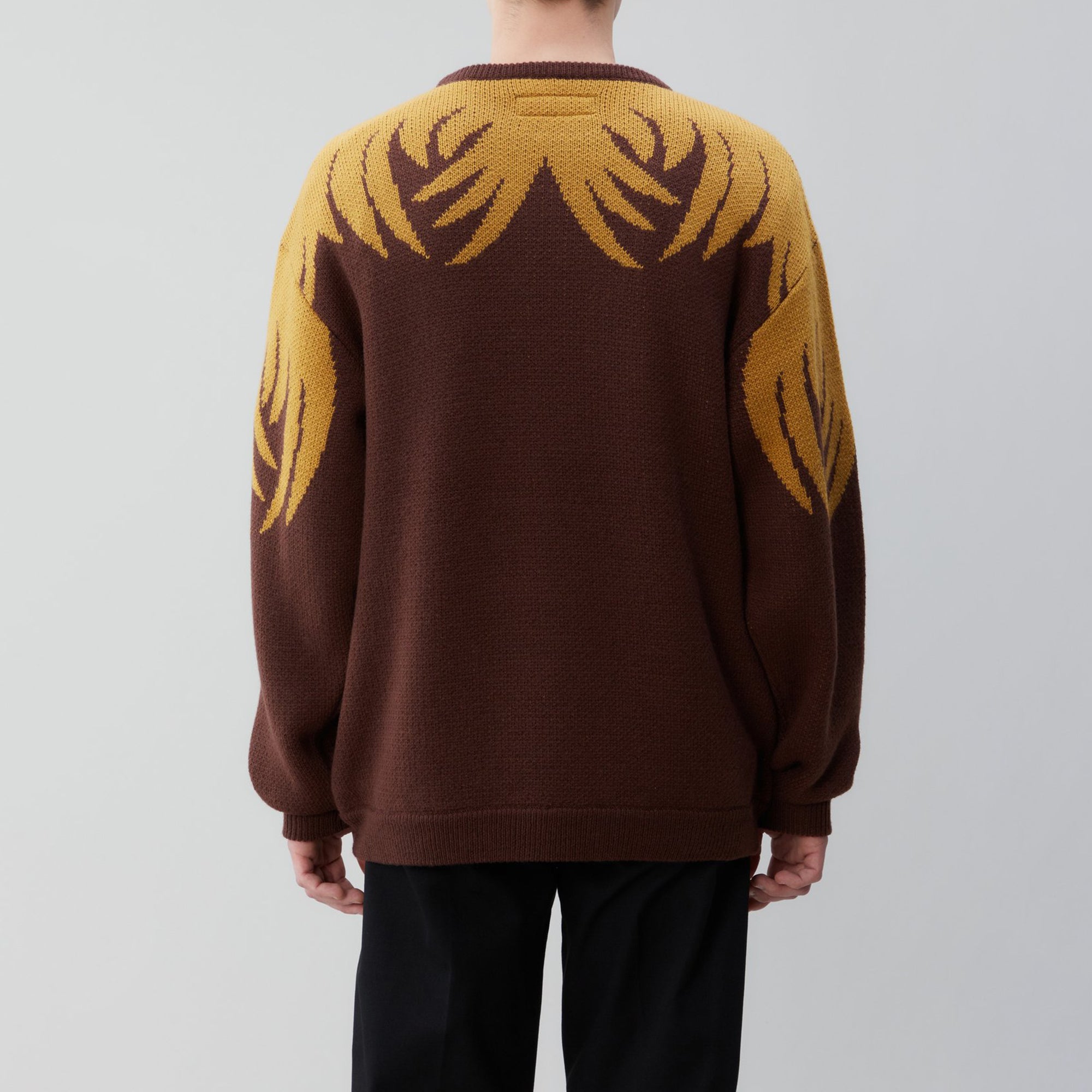 Neighborhood Mens Jacquard / Aw-Knit LS 'Brown'