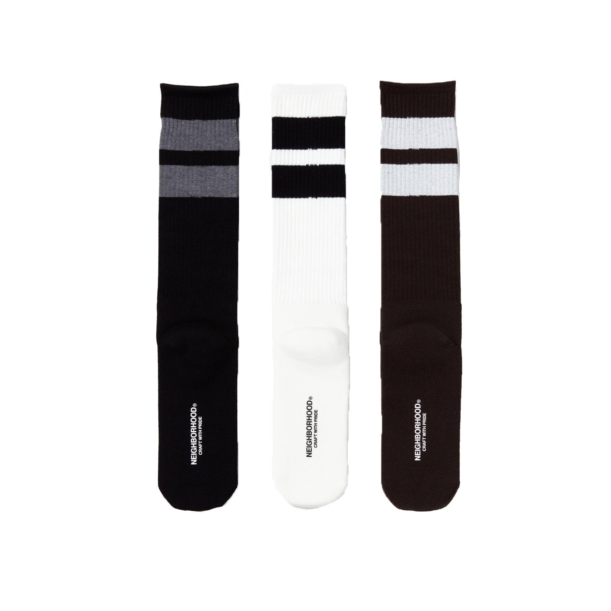 Neighborhood Mens Classic 3pac Long Socks 'Multi'