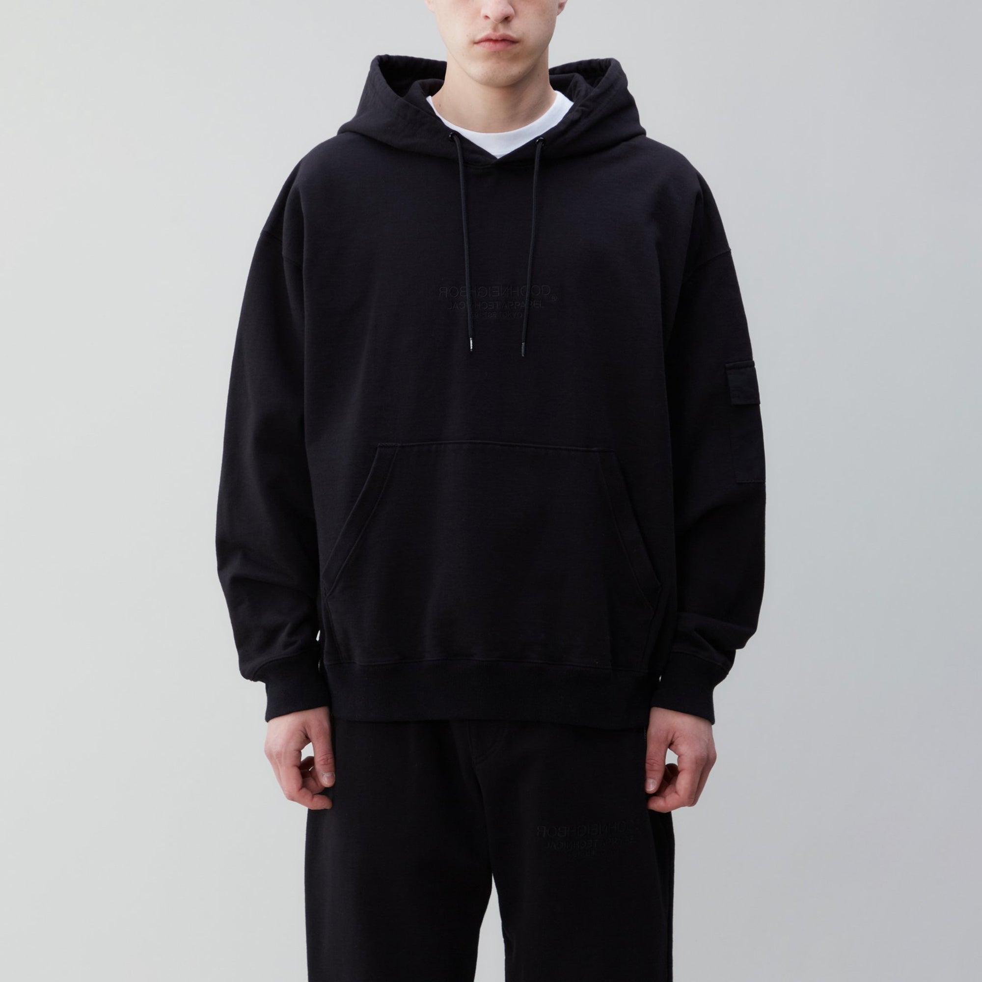 Neighborhood Mens Solid /C-Hooded LS Hoodie 'Black'