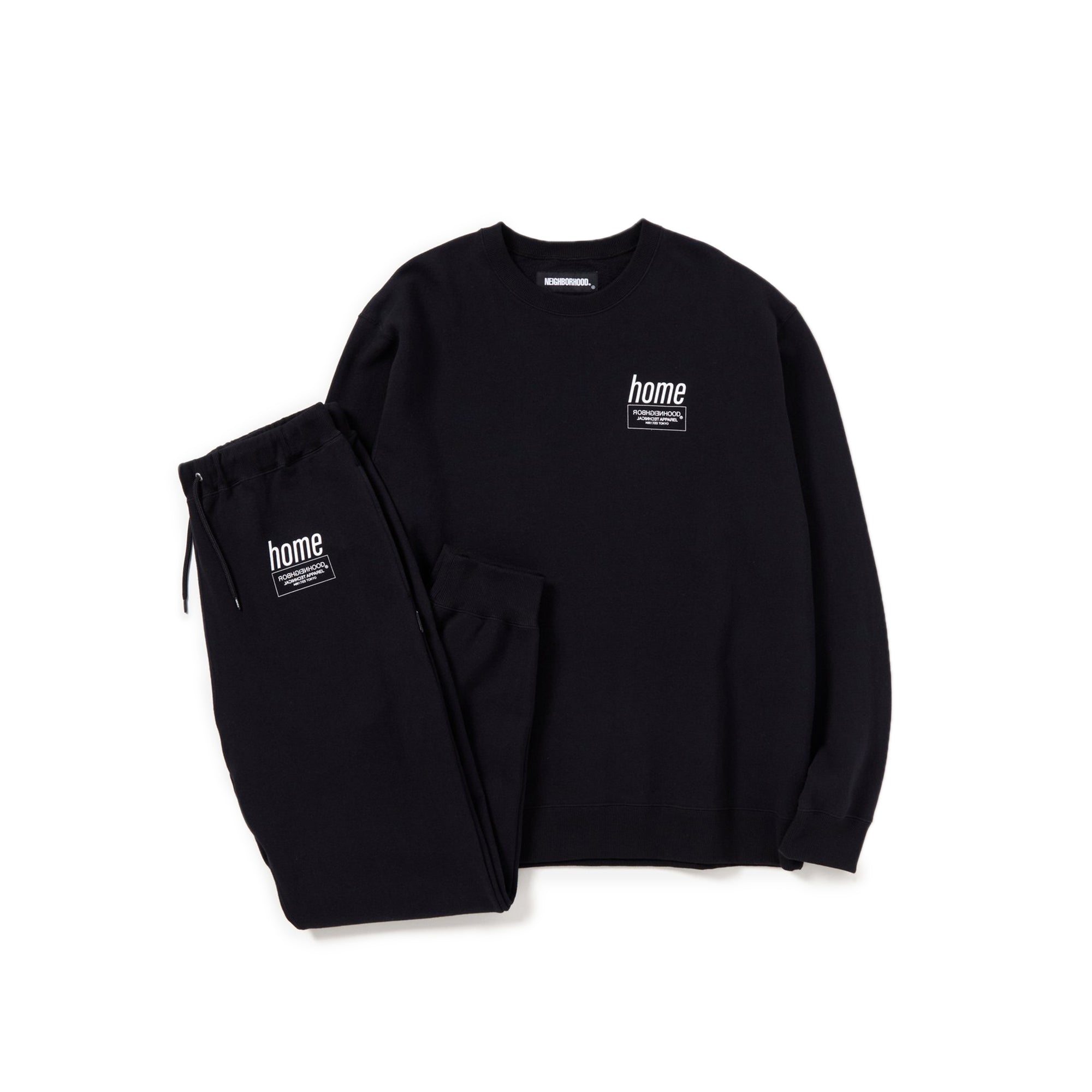 Neighborhood Mens Home / C-Set Up Sweatshirt and Sweatpants 'Black'