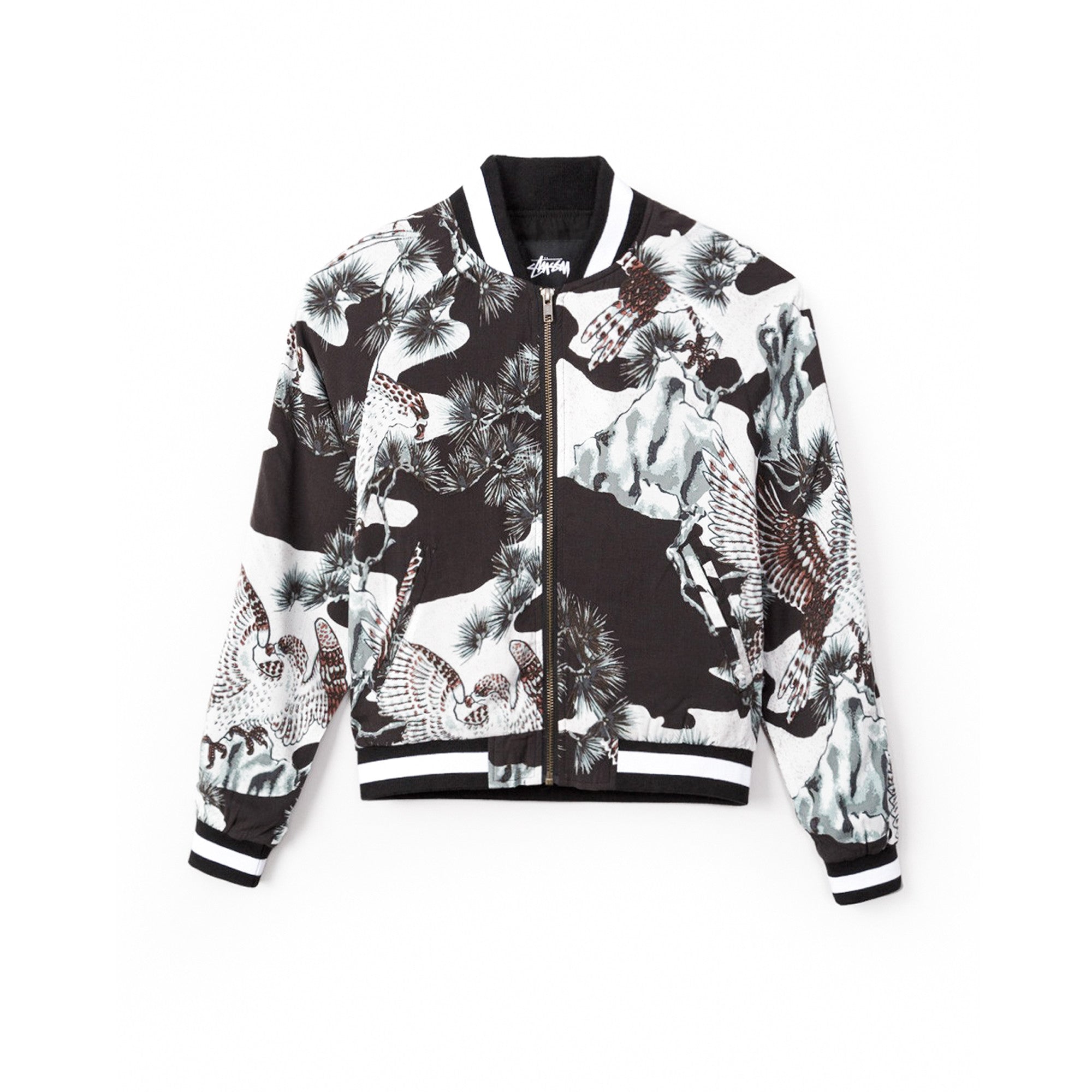 Stussy Women's Falcon Souvenir Jacket- Black