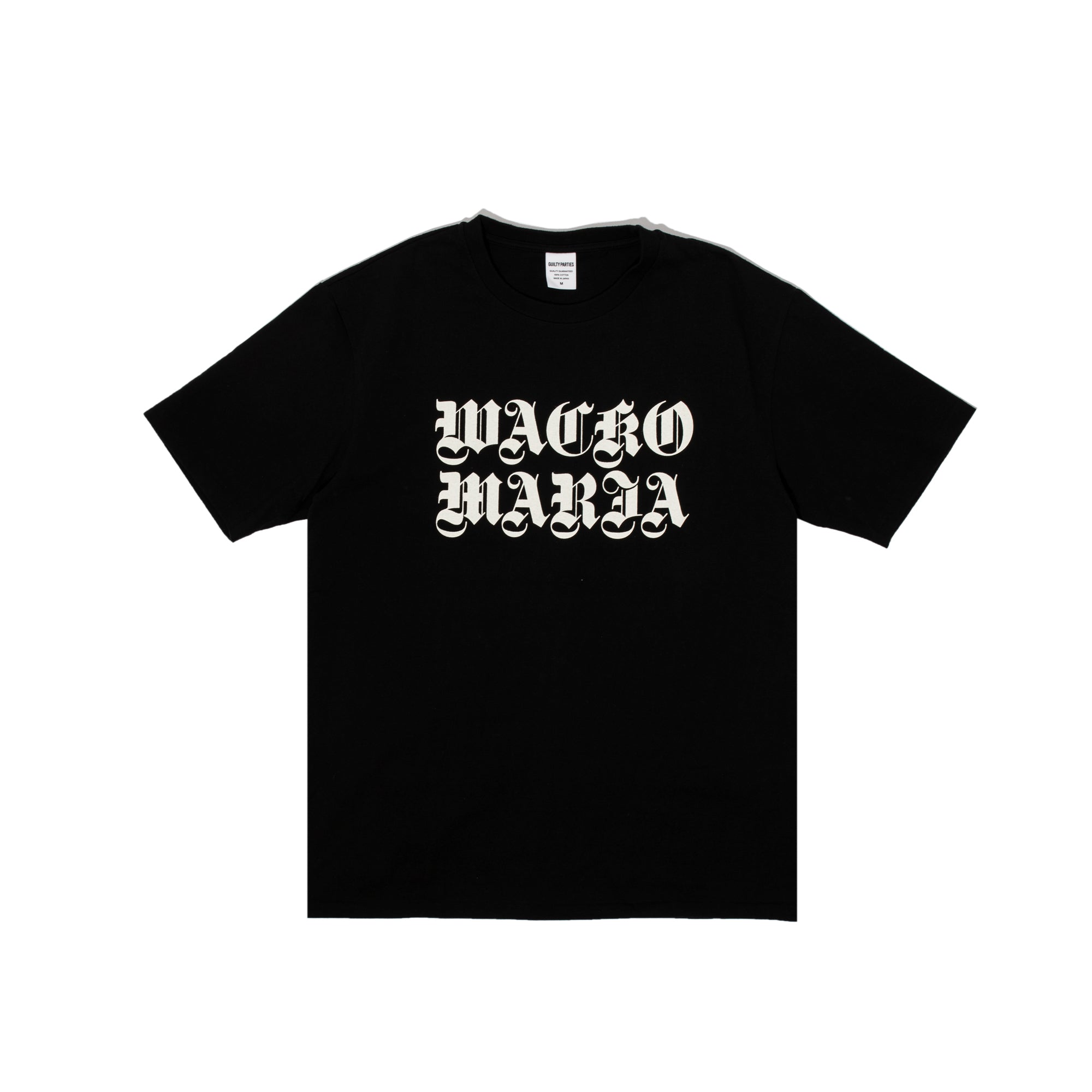 Wacko Maria Mens Washed Heavy Weight Crew Neck Tee 'Black'