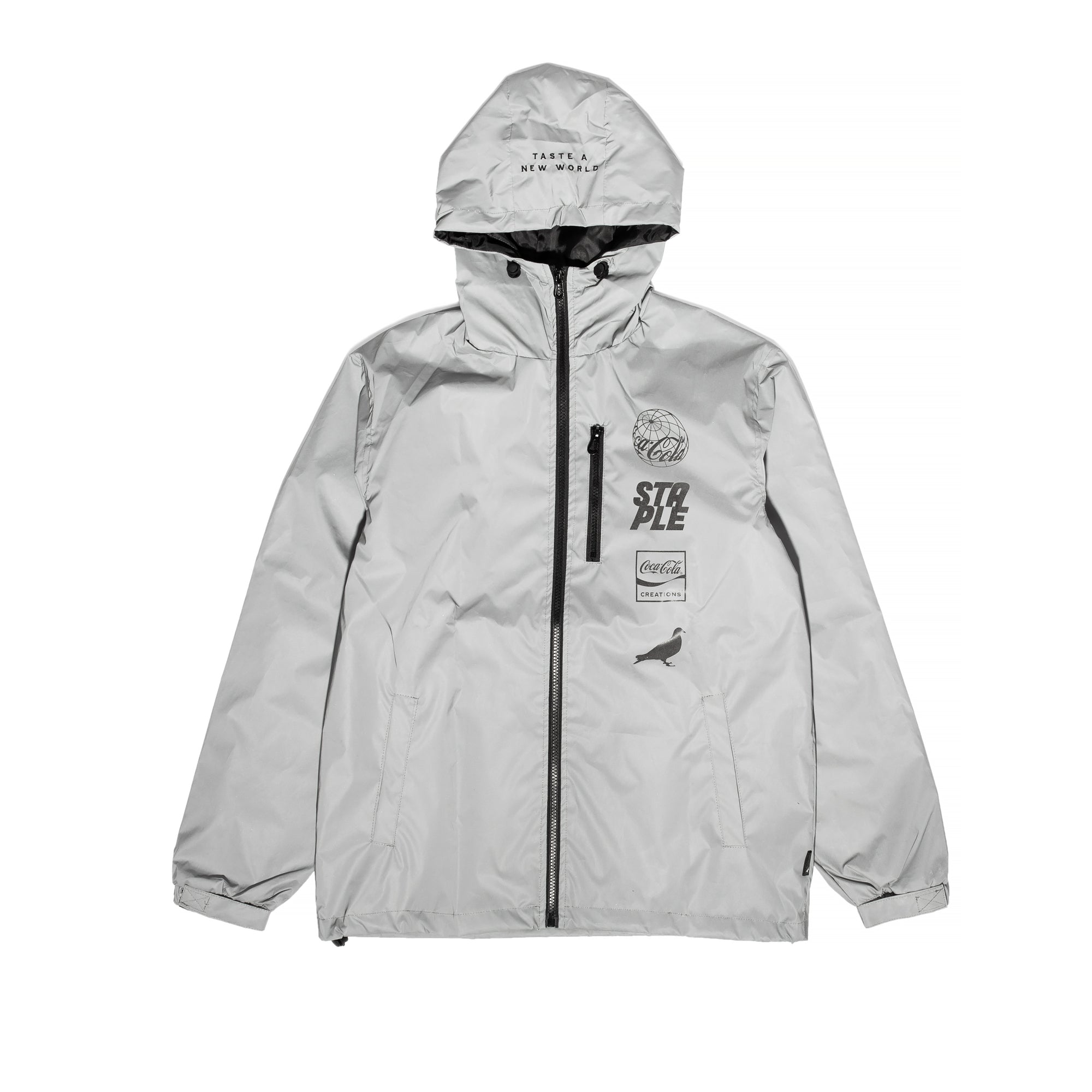 Staple x Coca Cola Mens Starlight Reflective Jacket 'Grey'