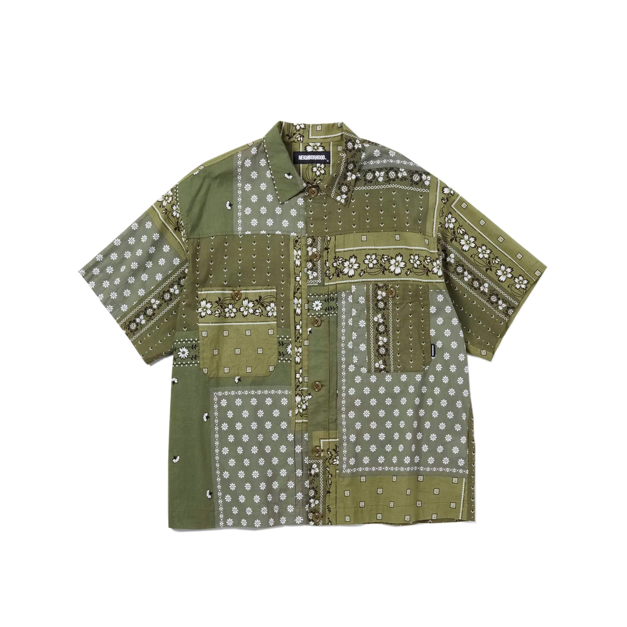Neighborhood Mens Bandana Chopped SS Shirt