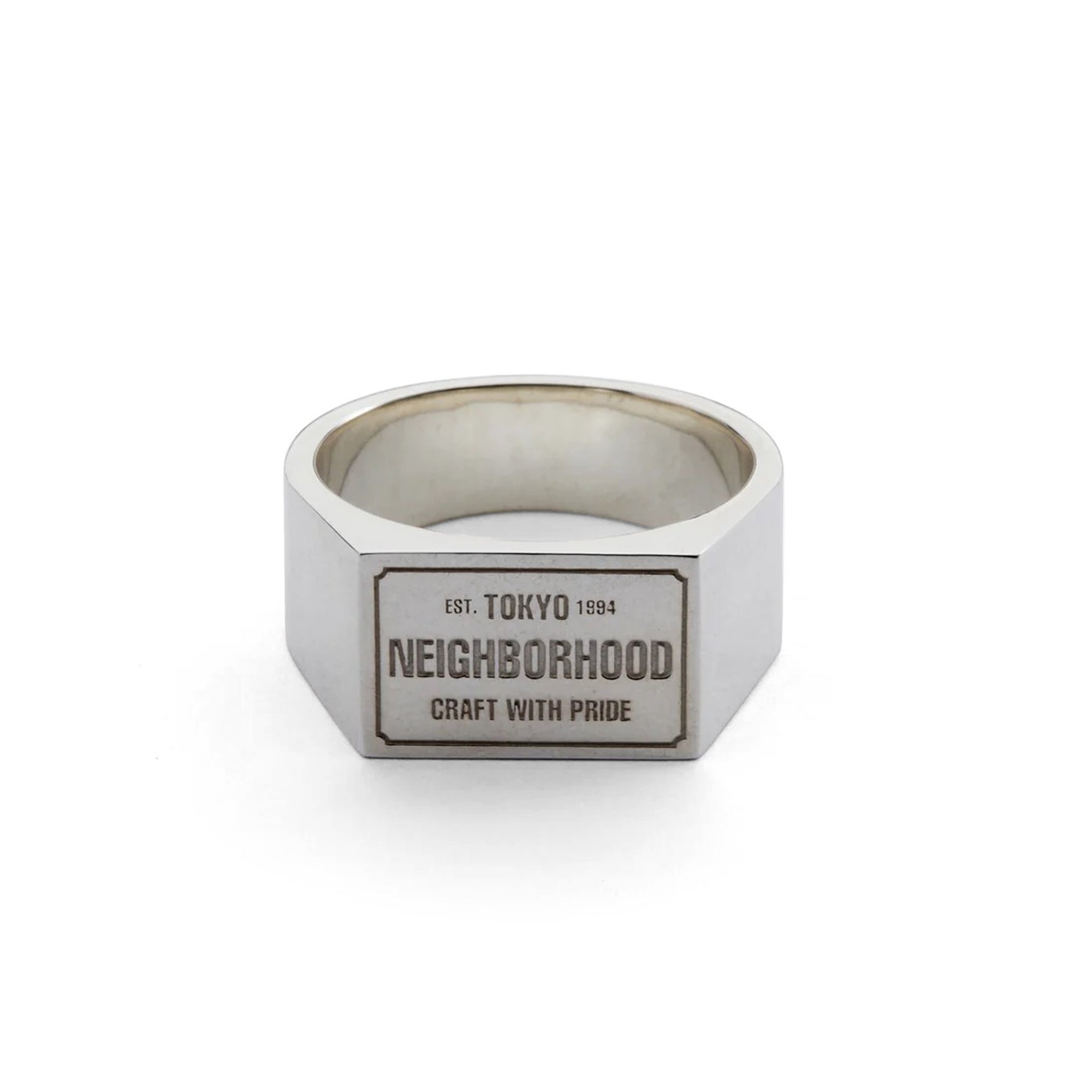 Neighborhood Mens Silver Signet Ring