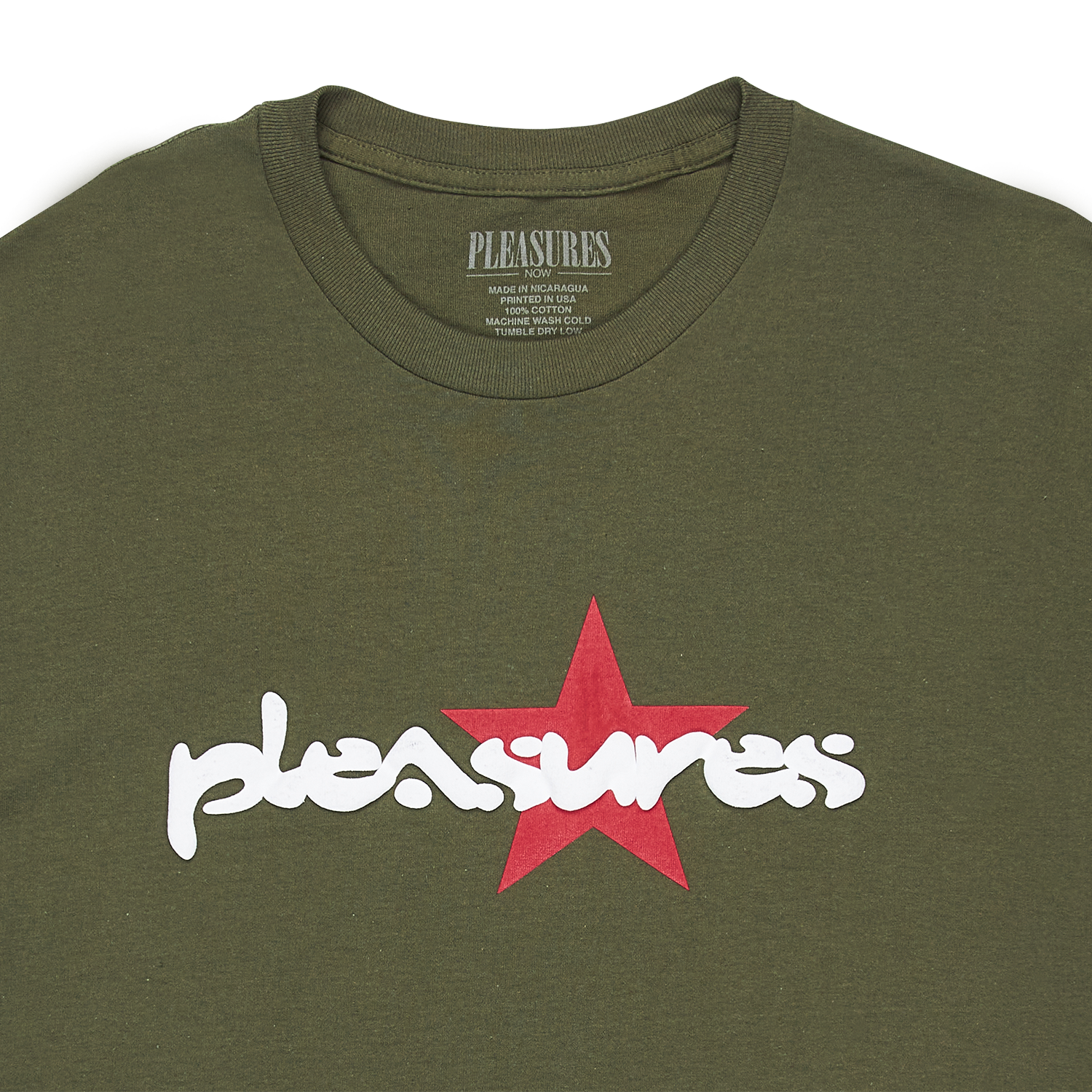 Pleasures Mens Vibration T-Shirt 'Olive'