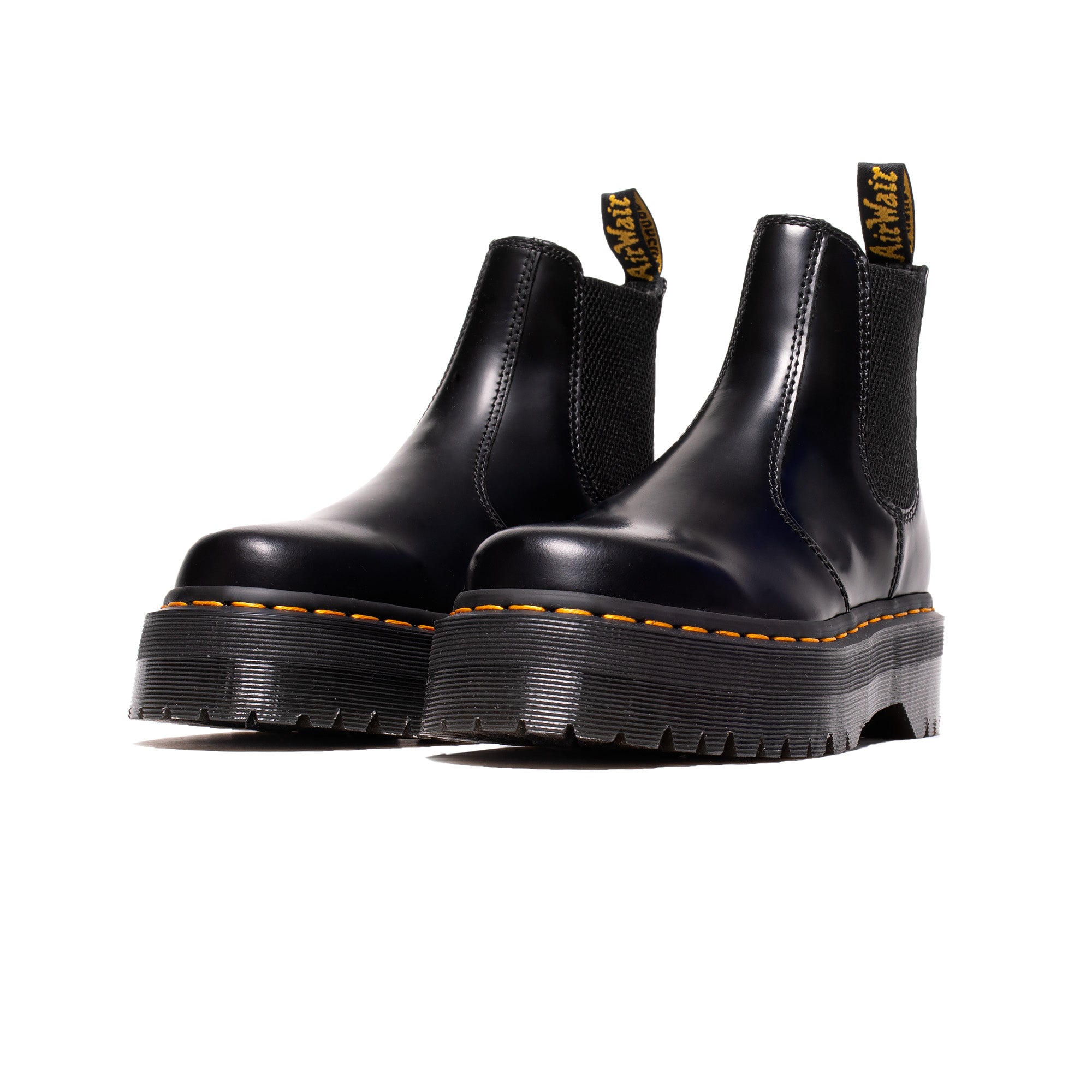 Dr. Martens 2976 Polished Smooth Platform Chelsea Boot in Black