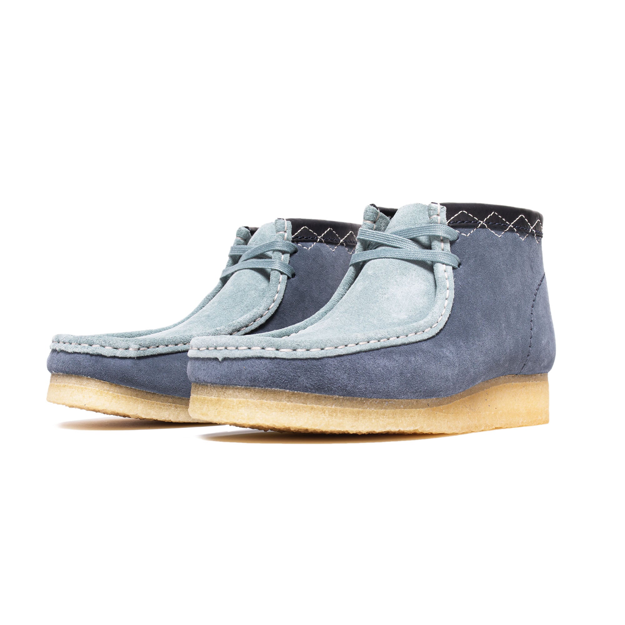 Clarks Mens Stitch Pack Wallabee Boots 'Blue'