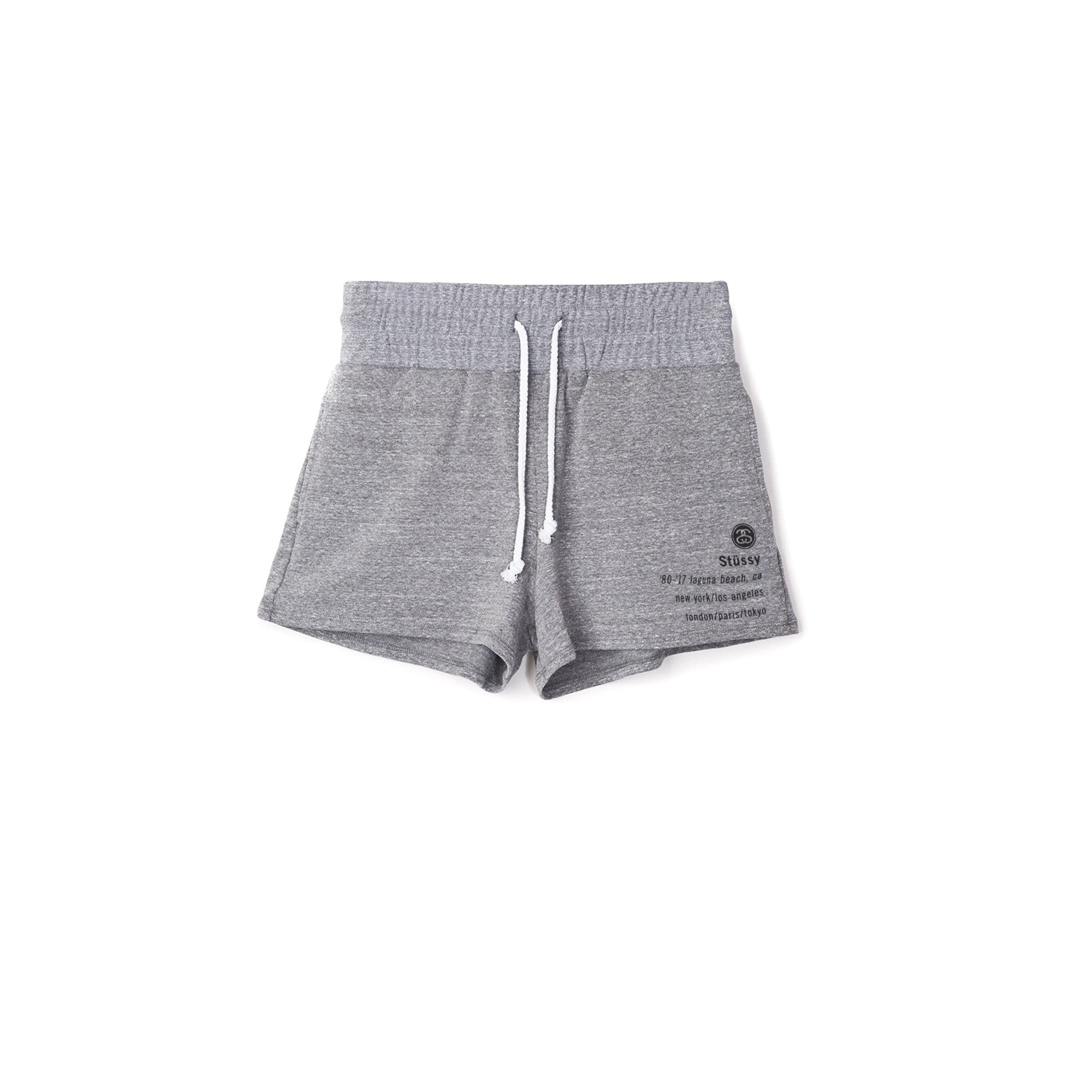 Stussy Women's 80-17 Gym Shorts- Grey Heather