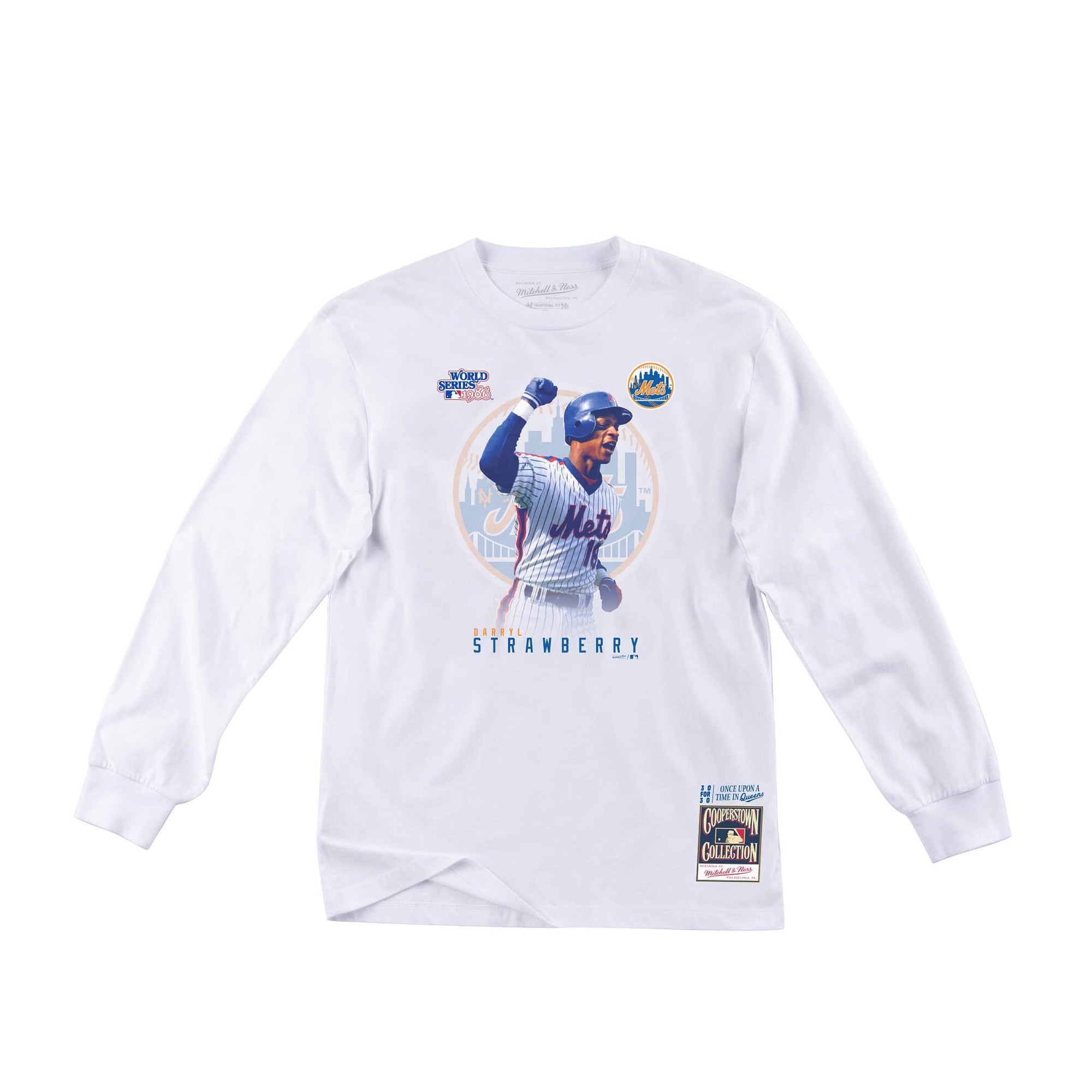 Mitchell & Ness Mens NYM The Straw Man Tee 'White'