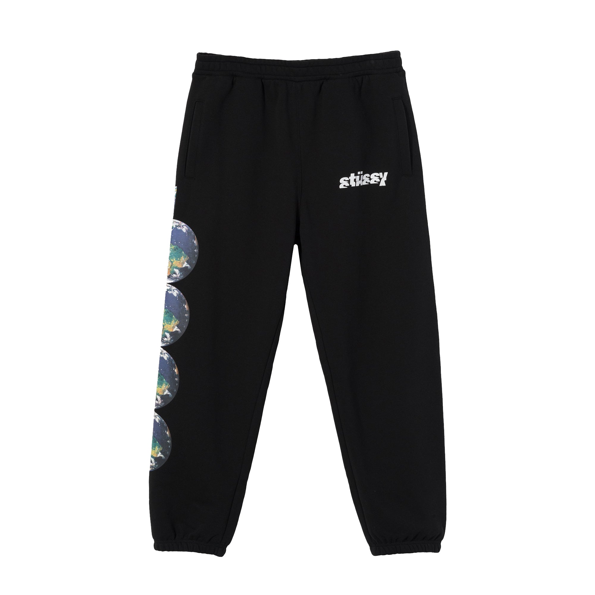 Stussy Men Catch The Wave Black Sweatpants