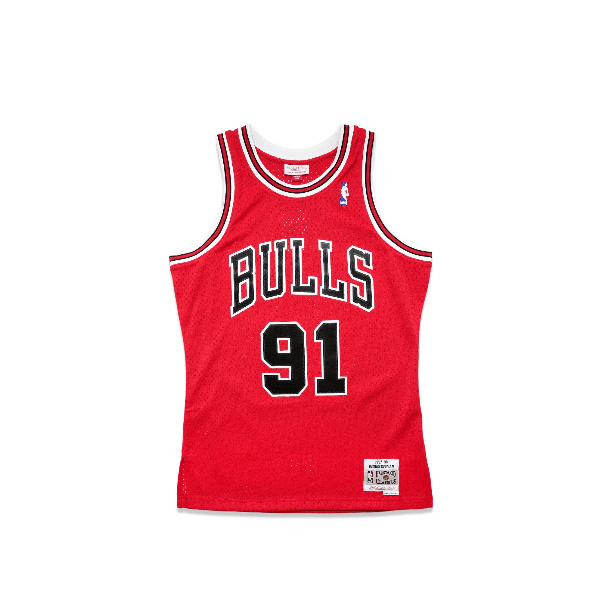 Mitchell & Ness Men's Dennis Rodman Replica Jersey - Red