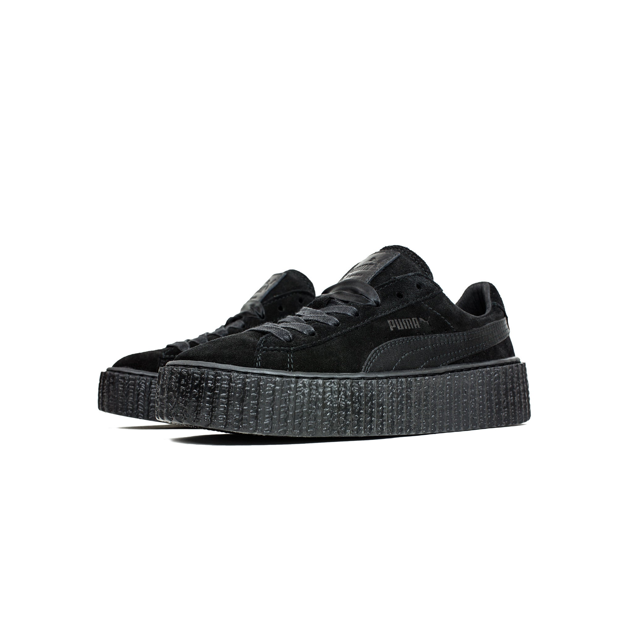 Puma by Rihanna Suede Creepers "FENTY" Satin - Black